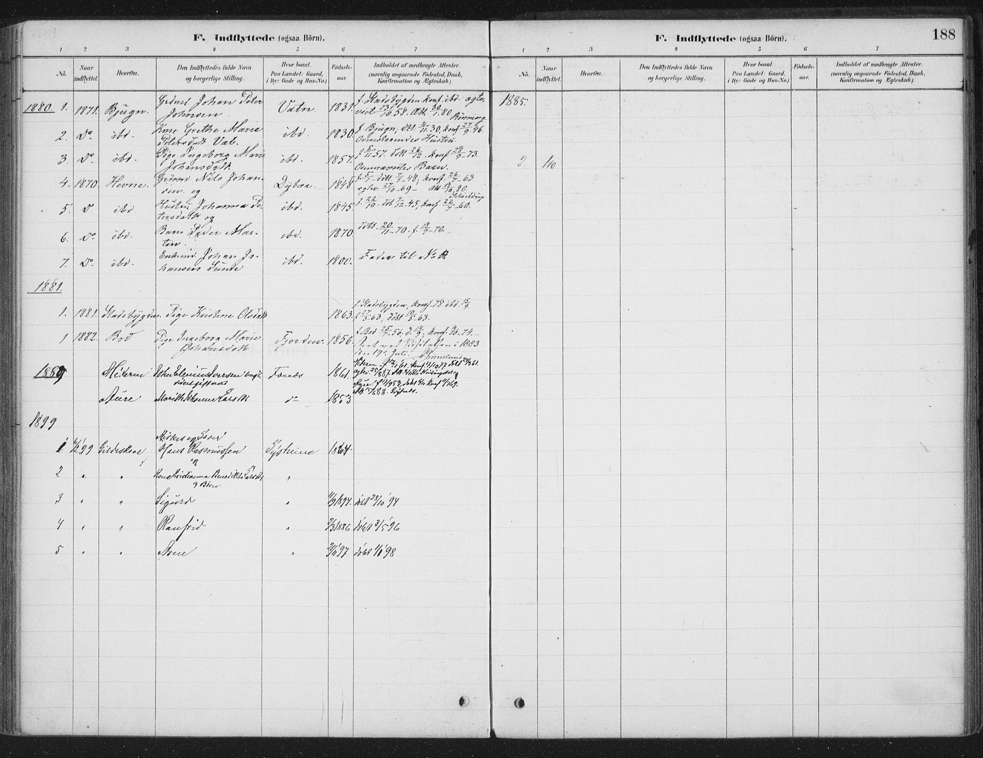Ministerialprotokoller, klokkerbøker og fødselsregistre - Sør-Trøndelag, SAT/A-1456/662/L0755: Ministerialbok nr. 662A01, 1879-1905, s. 188