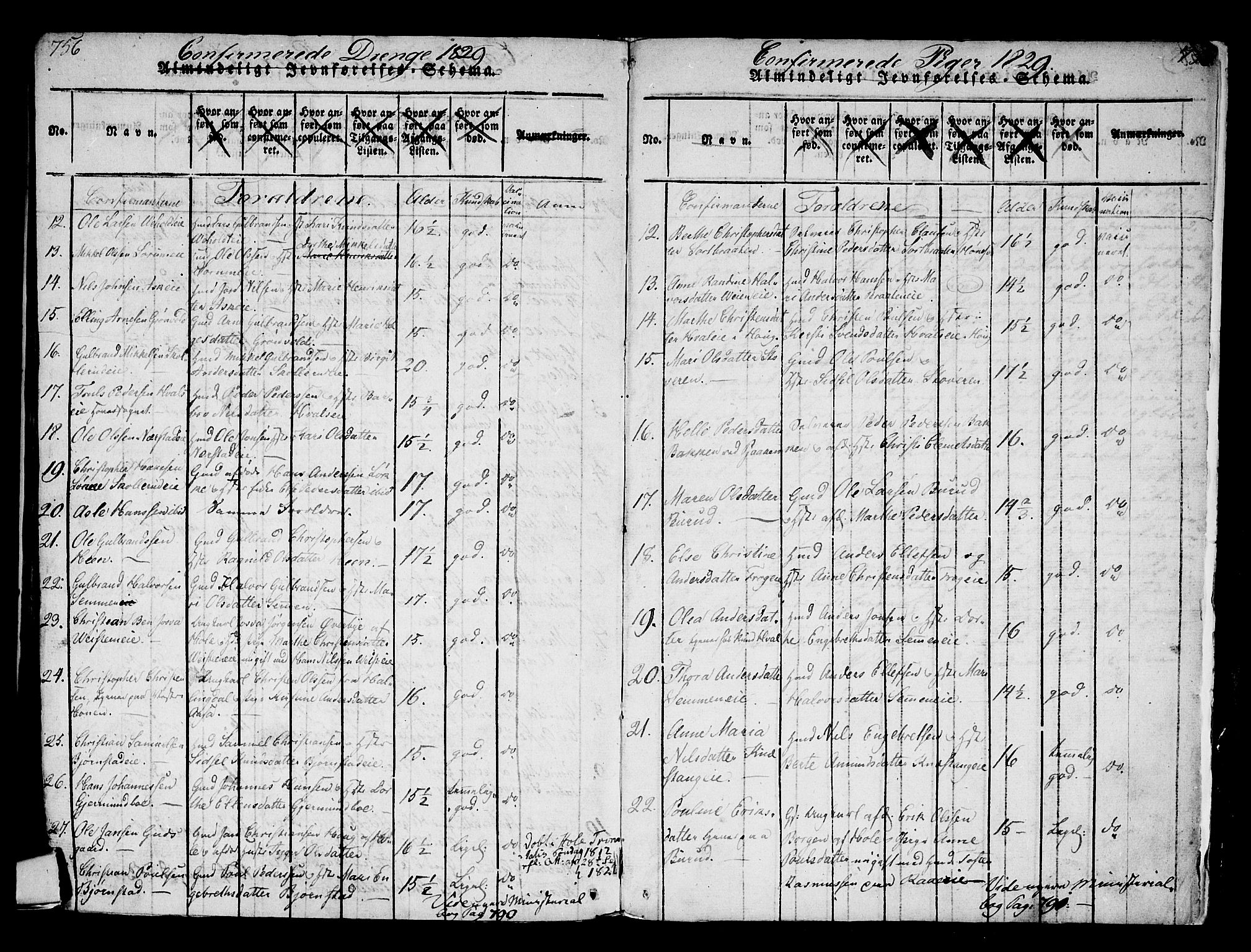 Norderhov kirkebøker, AV/SAKO-A-237/F/Fa/L0008: Ministerialbok nr. 8, 1814-1833, s. 756-757