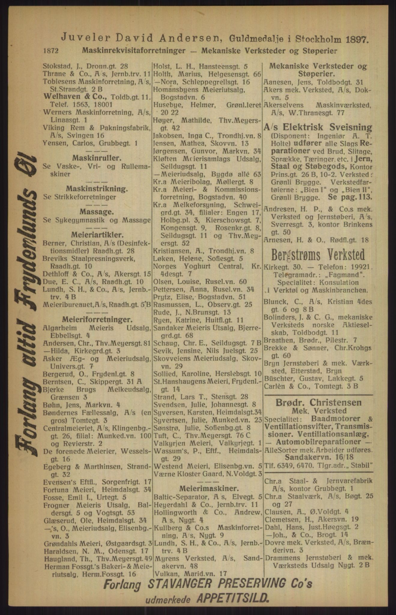 Kristiania/Oslo adressebok, PUBL/-, 1915, s. 1872