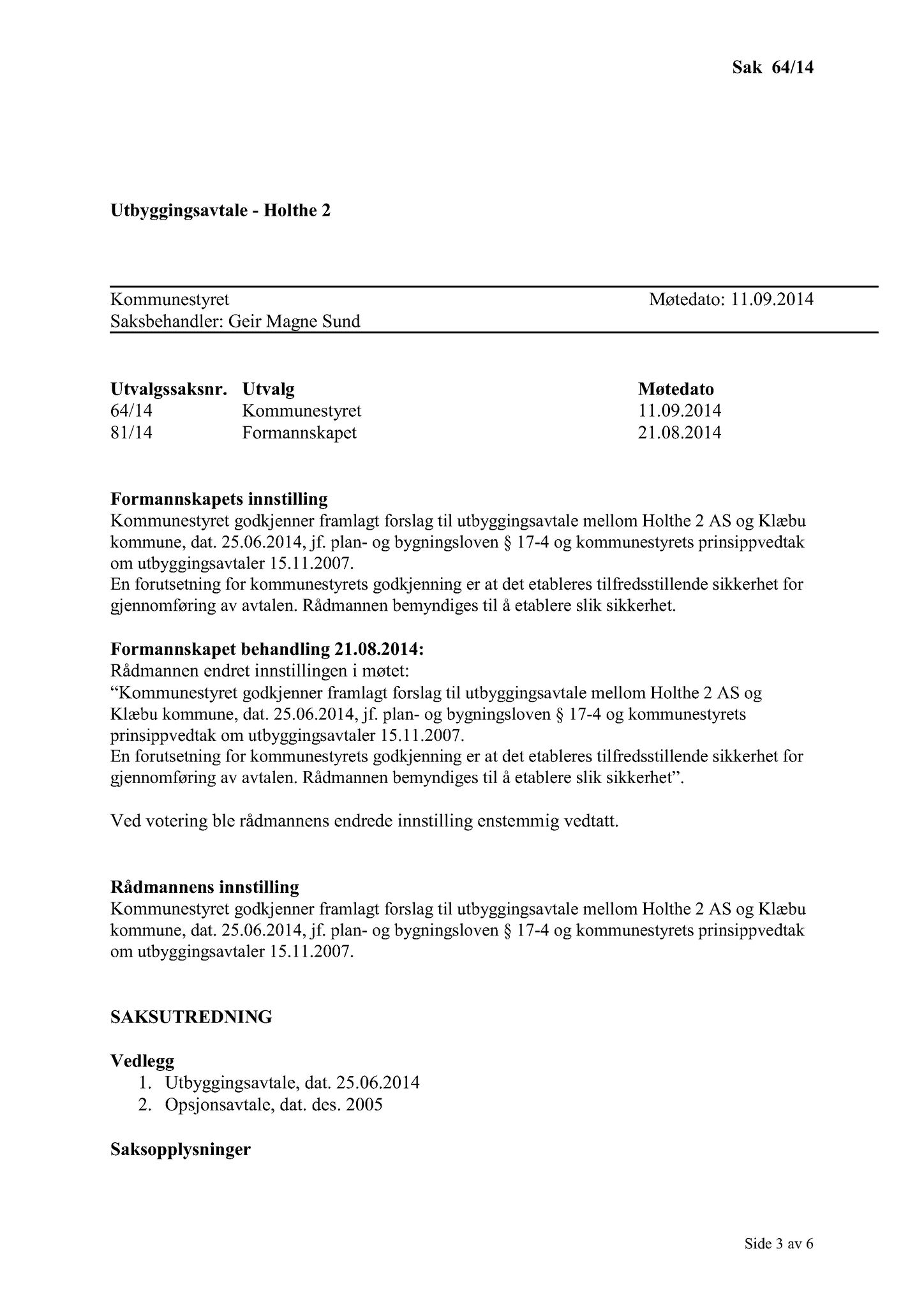 Klæbu Kommune, TRKO/KK/01-KS/L007: Kommunestyret - Møtedokumenter, 2014, s. 1803