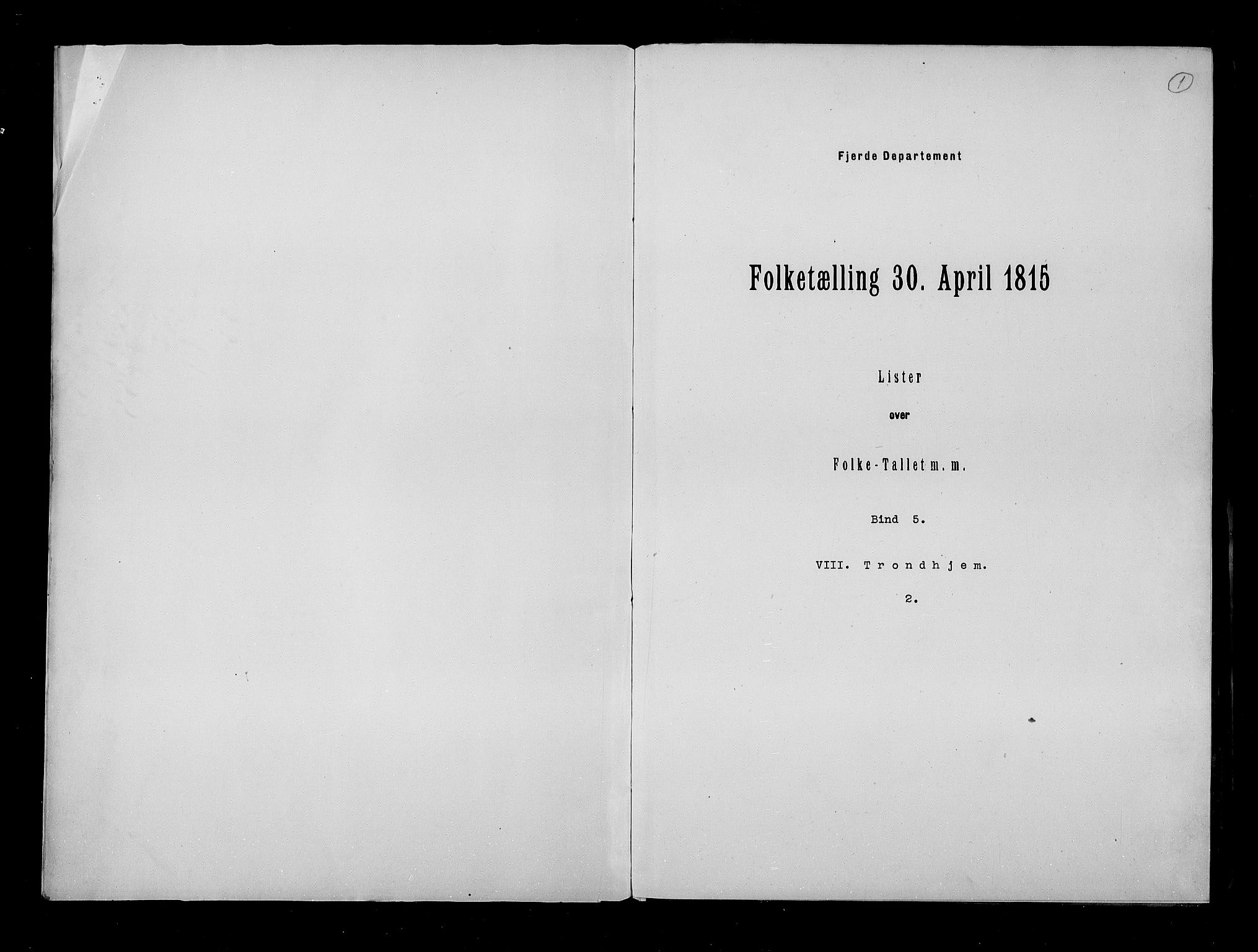 RA, Folketellingen 1815, bind 5: Trondheim kjøpstad, 1815, s. 2