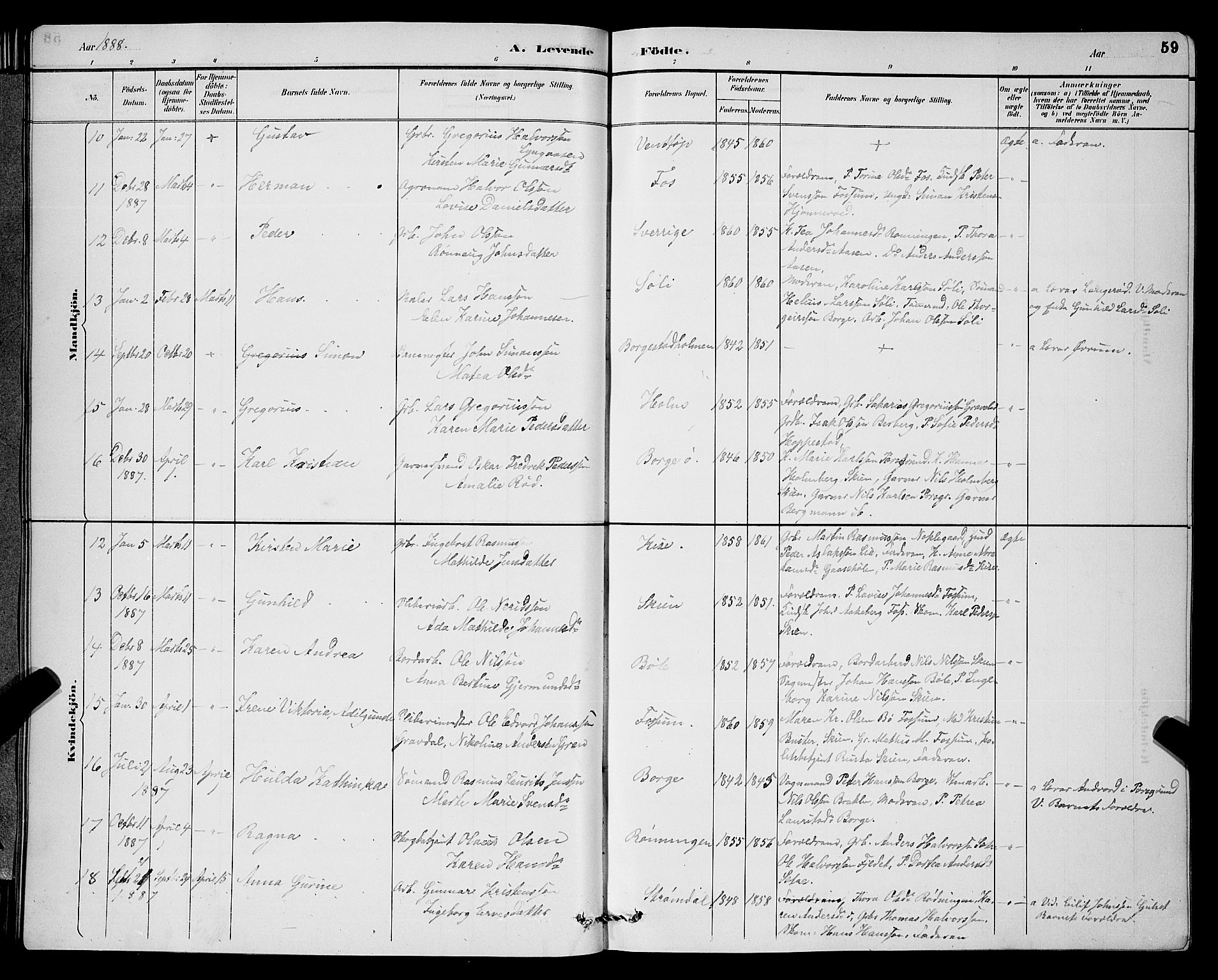 Gjerpen kirkebøker, AV/SAKO-A-265/G/Ga/L0002: Klokkerbok nr. I 2, 1883-1900, s. 59