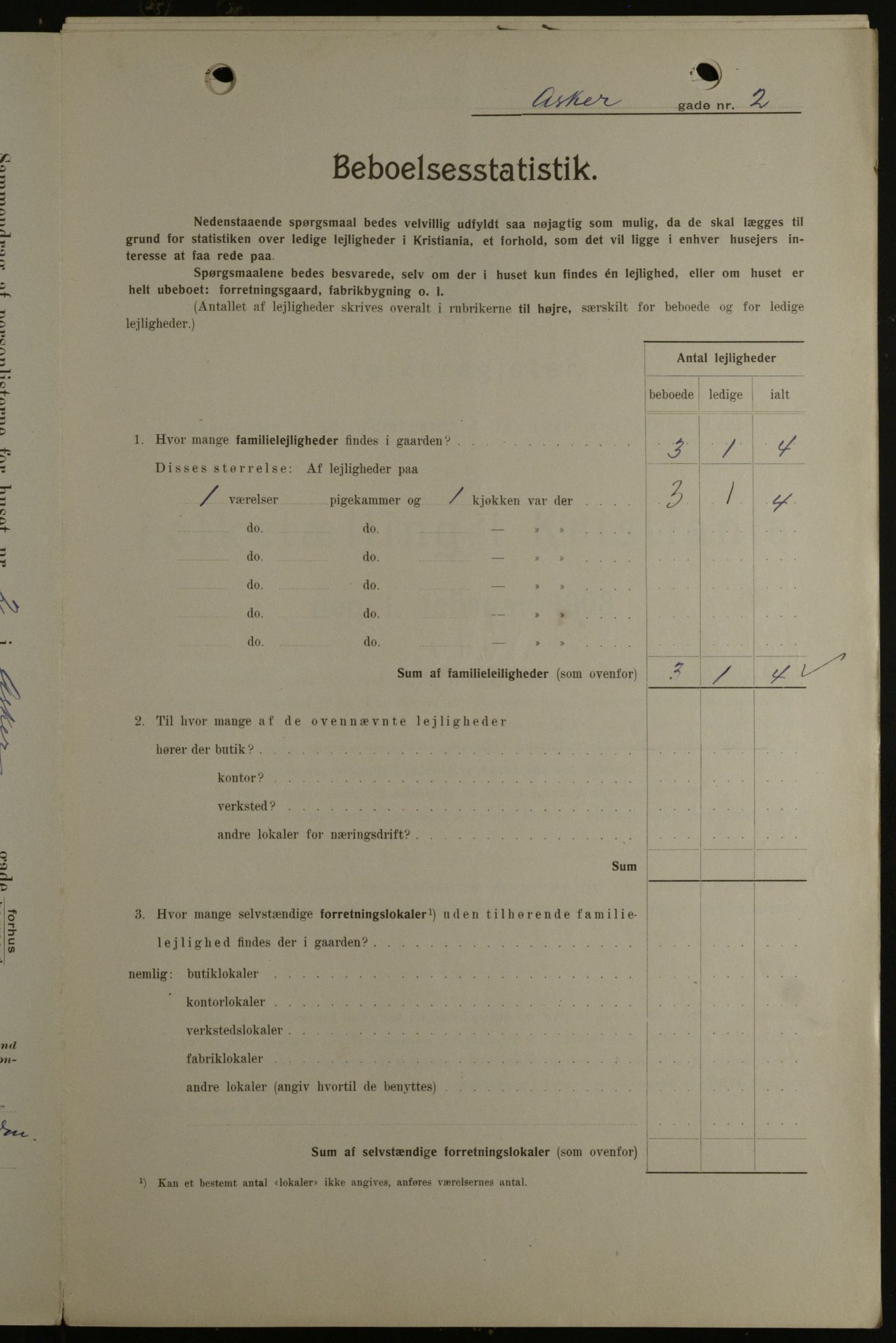 OBA, Kommunal folketelling 1.2.1908 for Kristiania kjøpstad, 1908, s. 2610