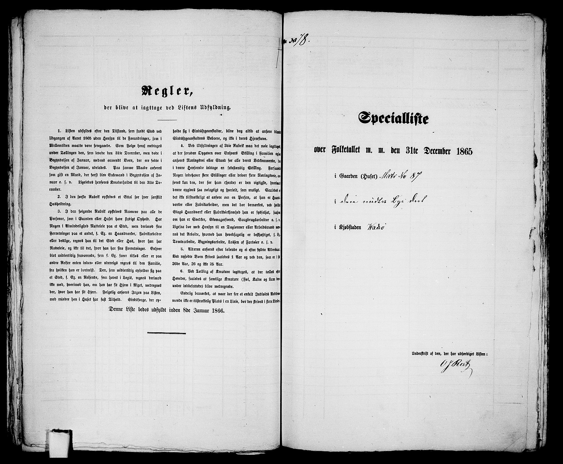 RA, Folketelling 1865 for 2003B Vadsø prestegjeld, Vadsø kjøpstad, 1865, s. 161