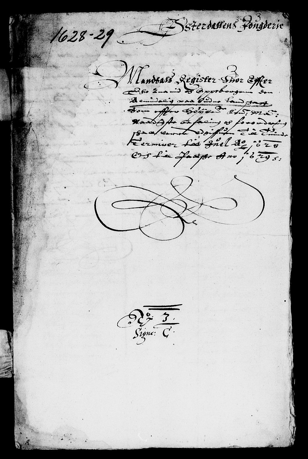 RA, Rentekammeret inntil 1814, Reviderte regnskaper, Lensregnskaper, R/Rb/Rba/L0090: Akershus len, 1628-1629