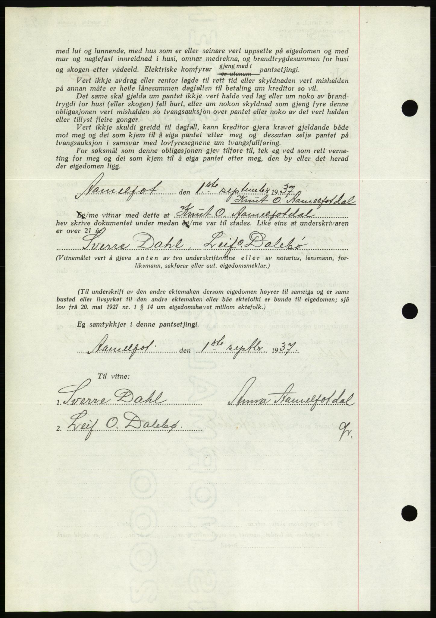 Søre Sunnmøre sorenskriveri, AV/SAT-A-4122/1/2/2C/L0064: Pantebok nr. 58, 1937-1938, Dagboknr: 1466/1937