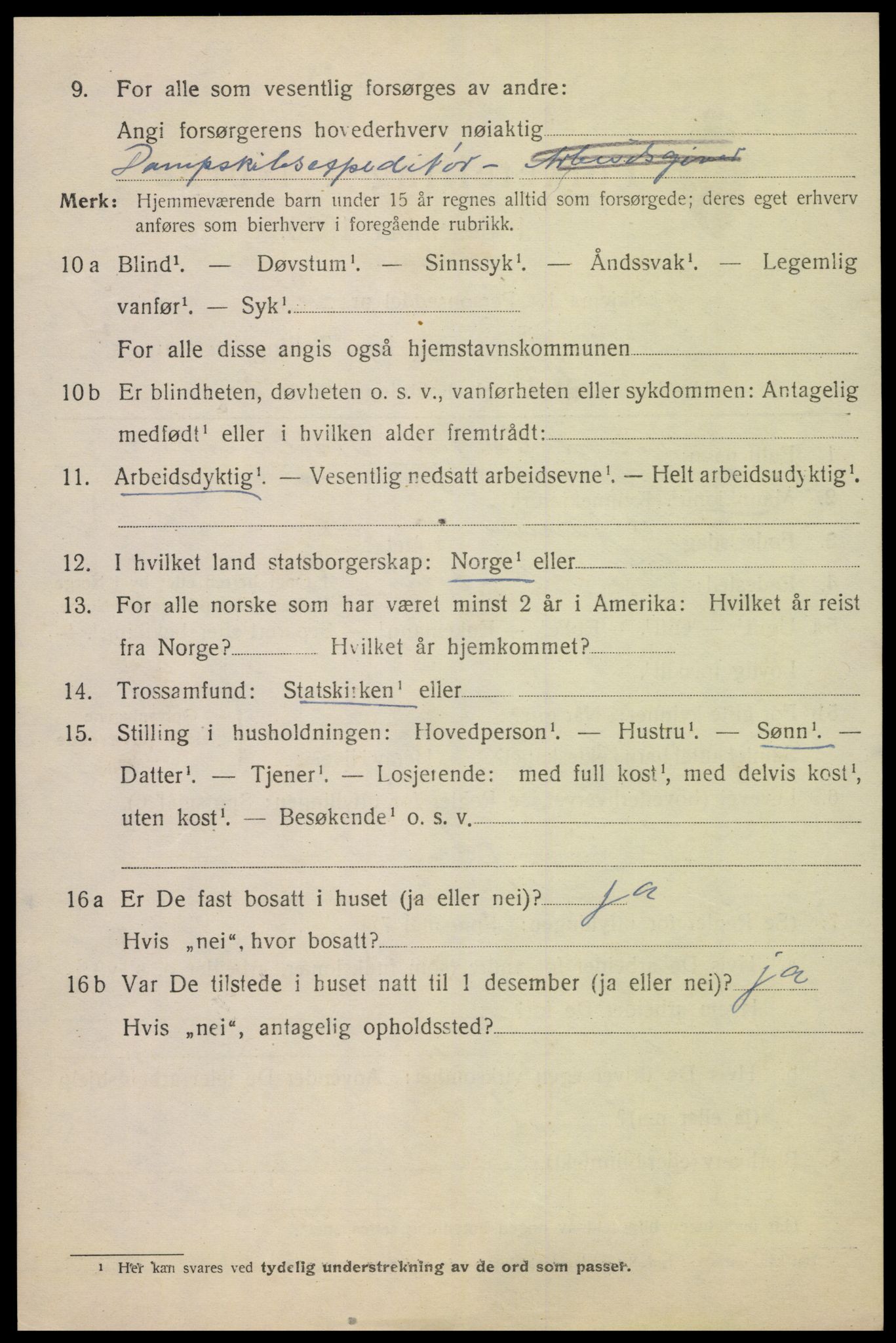 SAK, Folketelling 1920 for 1004 Flekkefjord kjøpstad, 1920, s. 5113