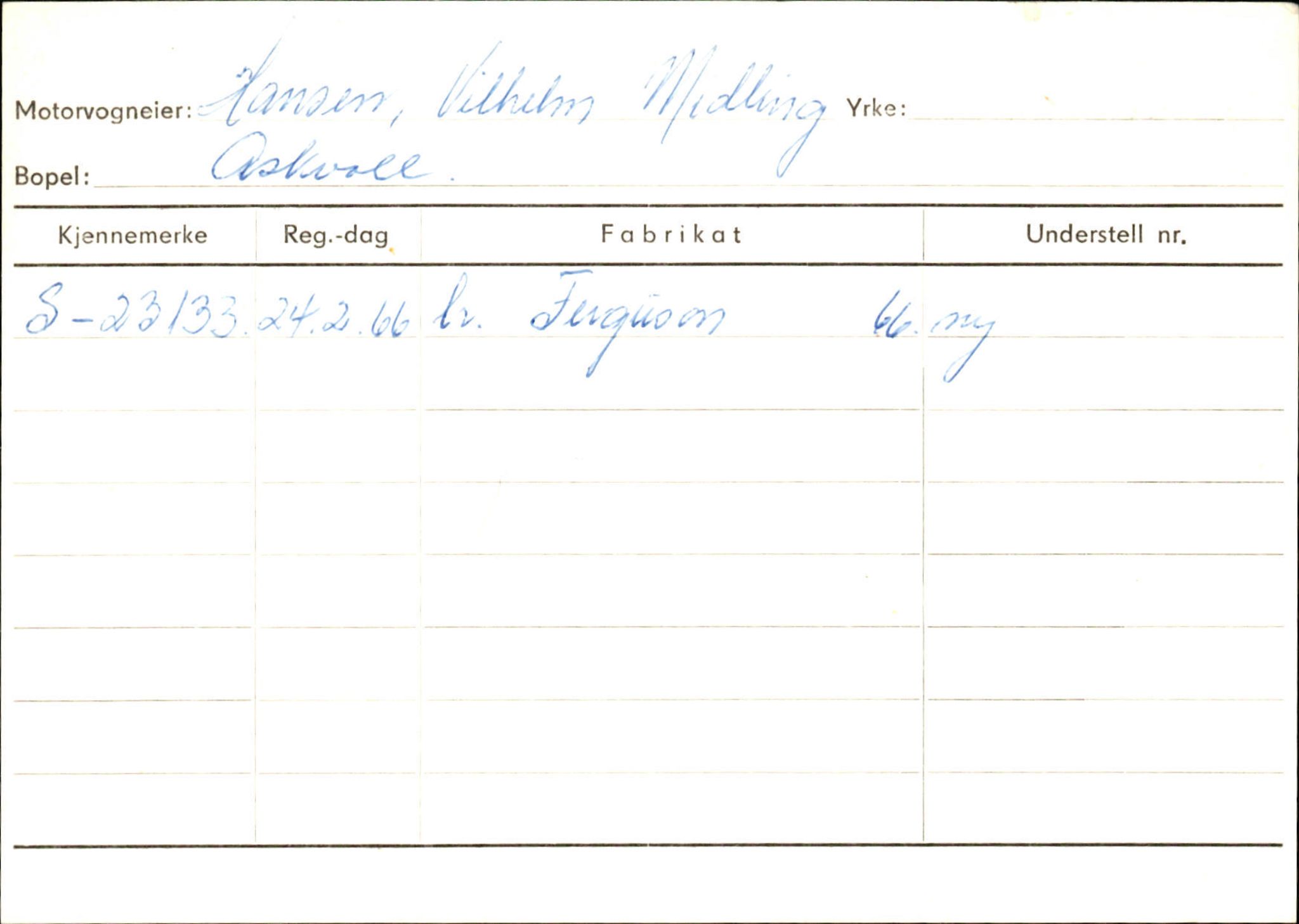 Statens vegvesen, Sogn og Fjordane vegkontor, AV/SAB-A-5301/4/F/L0132: Eigarregister Askvoll A-Å. Balestrand A-Å, 1945-1975, s. 477