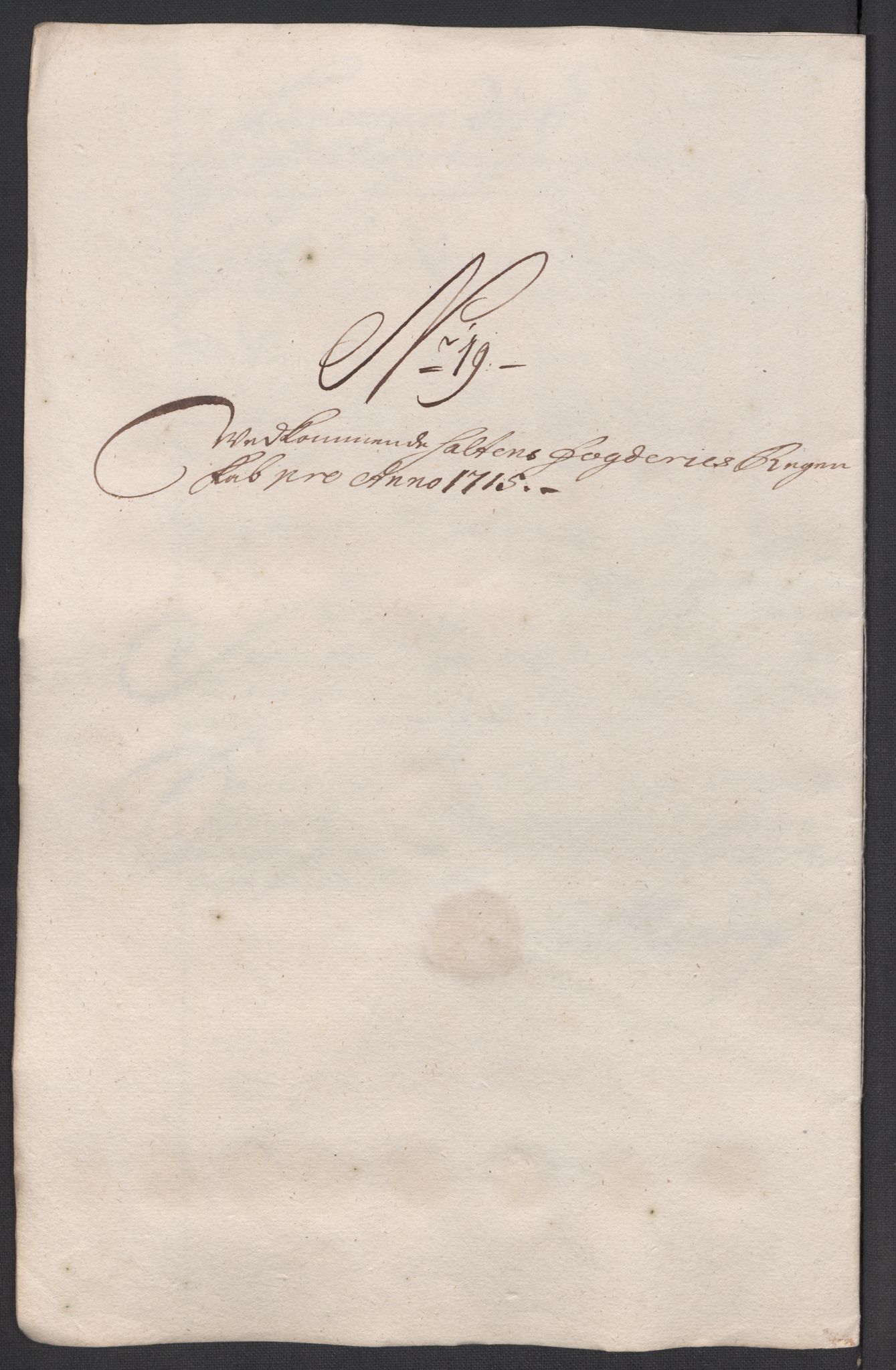 Rentekammeret inntil 1814, Reviderte regnskaper, Fogderegnskap, RA/EA-4092/R66/L4585: Fogderegnskap Salten, 1715, s. 233