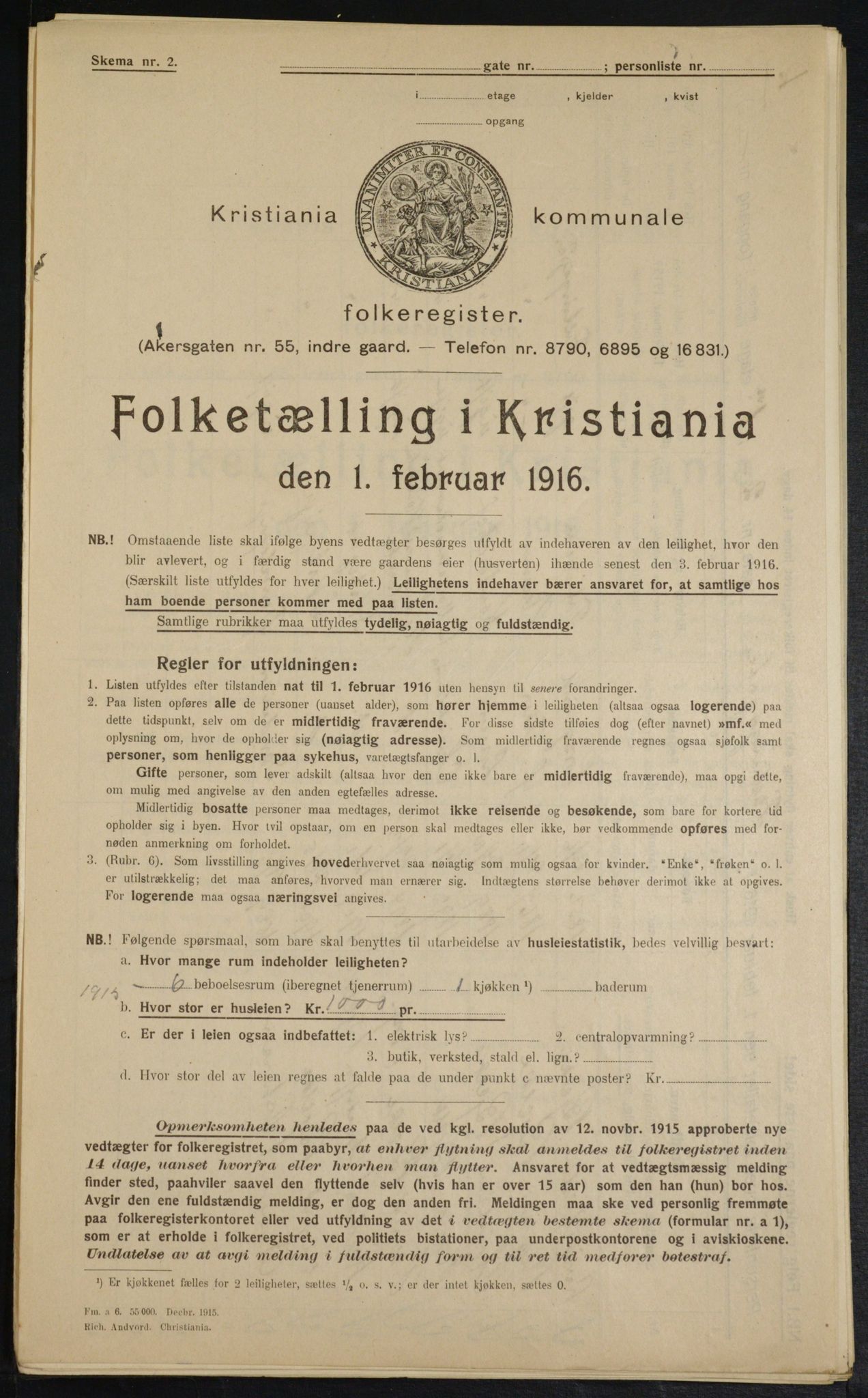 OBA, Kommunal folketelling 1.2.1916 for Kristiania, 1916, s. 24009