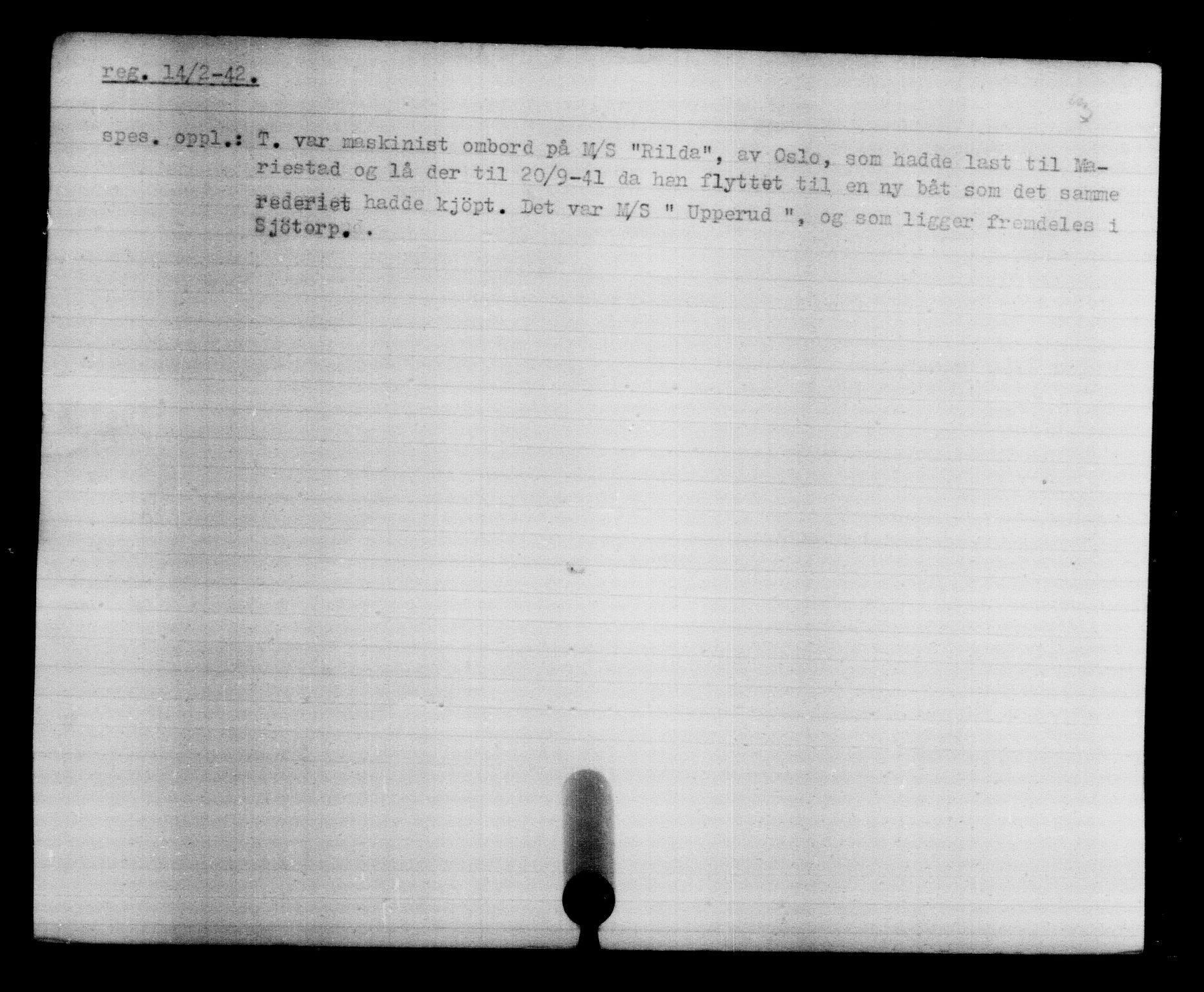 Den Kgl. Norske Legasjons Flyktningskontor, AV/RA-S-6753/V/Va/L0004: Kjesäterkartoteket.  Flyktningenr. 3496-6610, 1940-1945, s. 701