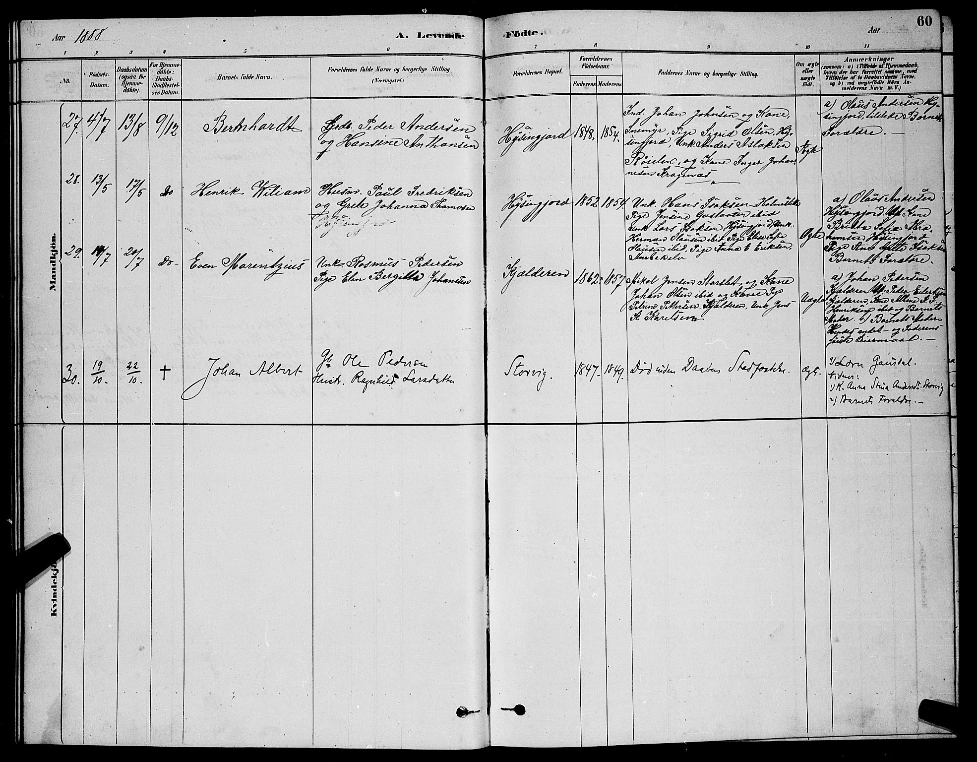 Skjervøy sokneprestkontor, AV/SATØ-S-1300/H/Ha/Hab/L0020klokker: Klokkerbok nr. 20, 1878-1892, s. 60