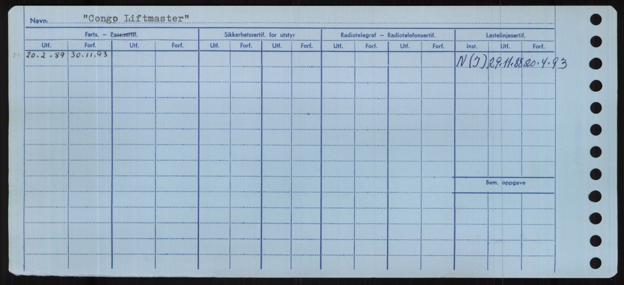 Sjøfartsdirektoratet med forløpere, Skipsmålingen, RA/S-1627/H/Hc/L0001: Lektere, A-Y, s. 78