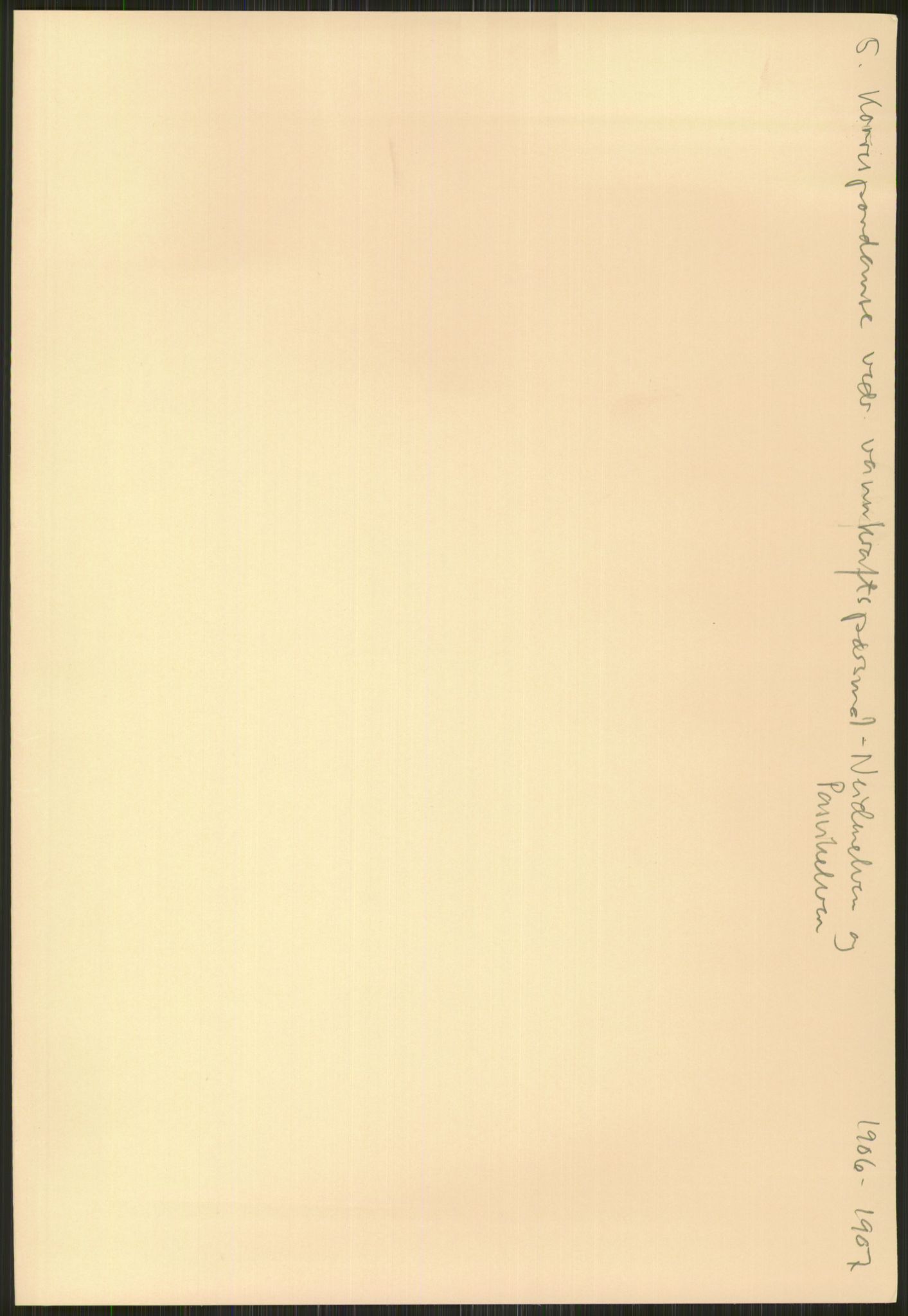 A/S Sydvaranger, RA/PA-0383/E/L0003/0005: Etableringsperioden / Korrespondanse vedr. vannkraftspørsmål, Neidenelven og Pasvikelven, 1906-1907