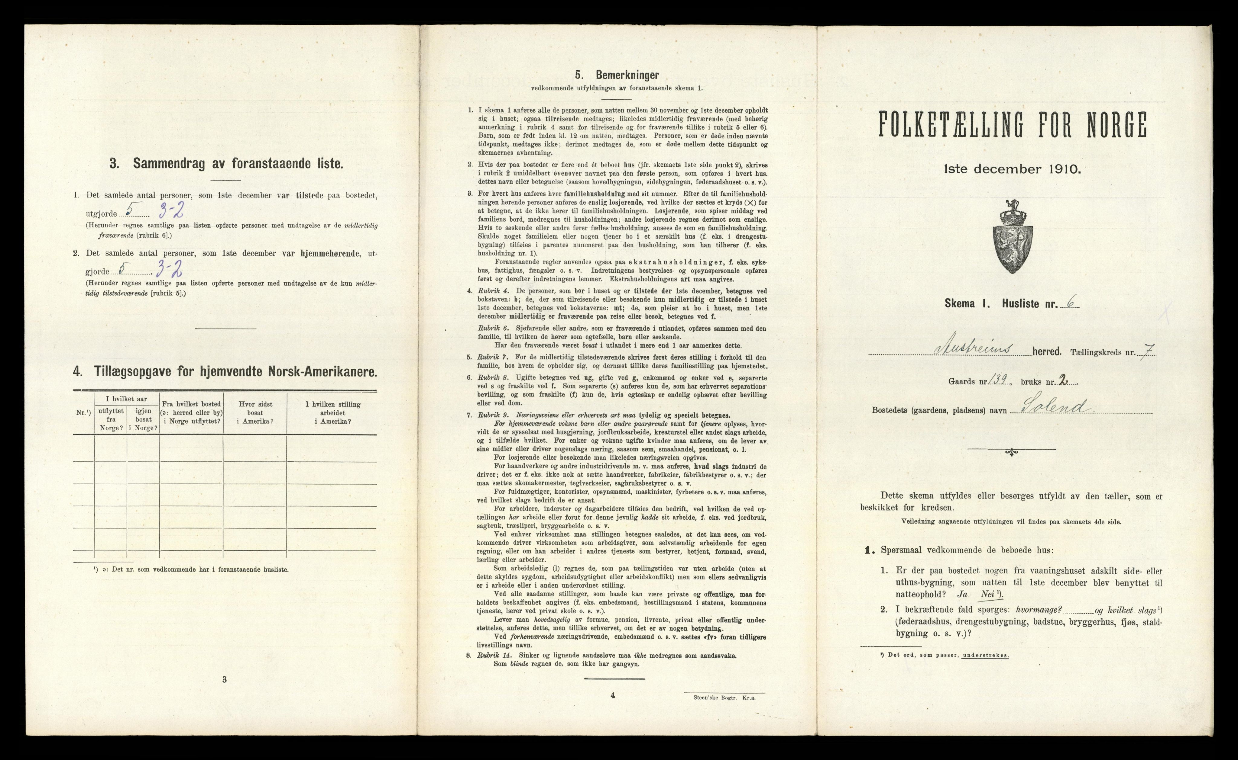 RA, Folketelling 1910 for 1264 Austrheim herred, 1910, s. 430