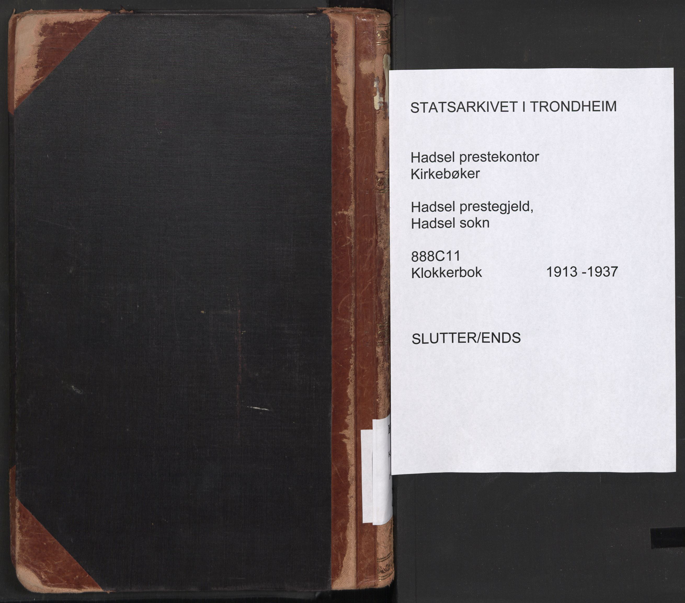 Ministerialprotokoller, klokkerbøker og fødselsregistre - Nordland, AV/SAT-A-1459/888/L1269: Klokkerbok nr. 888C11, 1913-1937