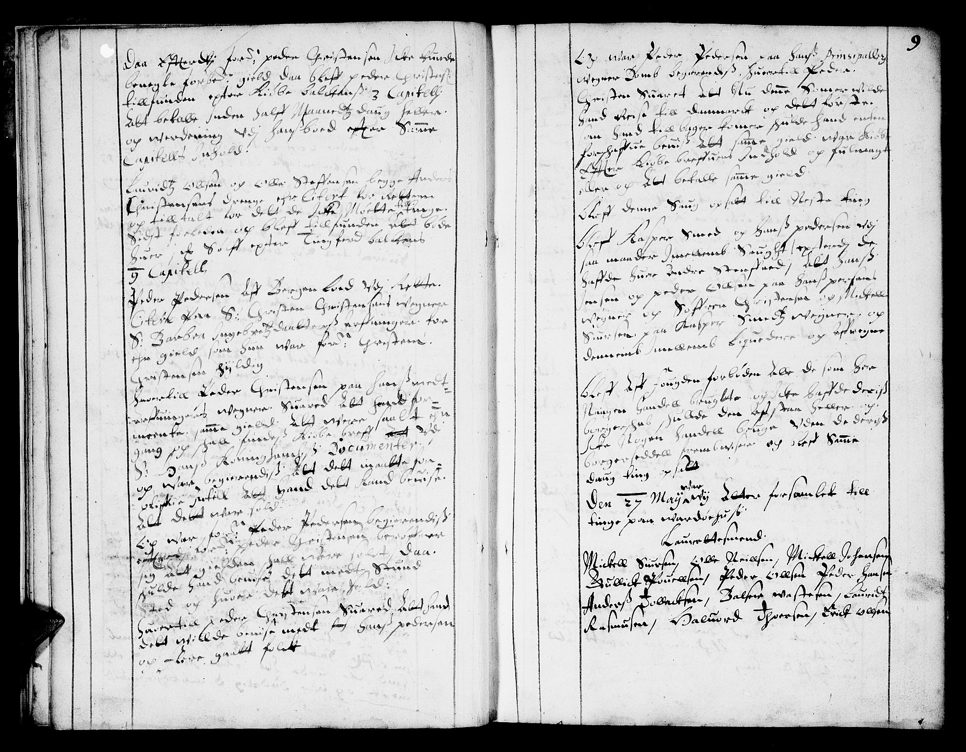 Finnmark sorenskriveri, AV/SATØ-S-0053/F/Fa/L0009: Justisprotokoller, 1654-1663, s. 8b-9a