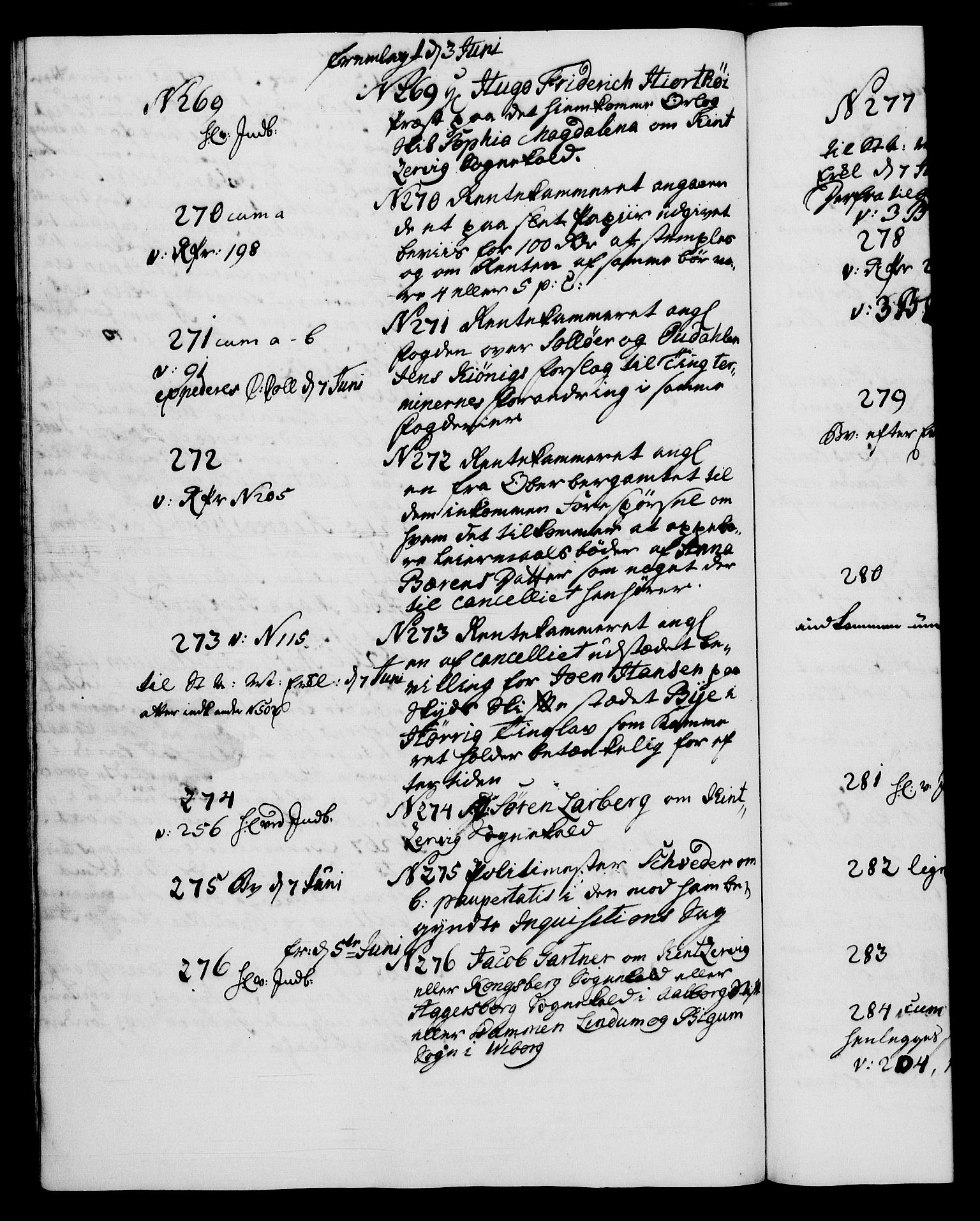 Danske Kanselli 1572-1799, AV/RA-EA-3023/I/Ia/L0001: 3. departements journal, 1771