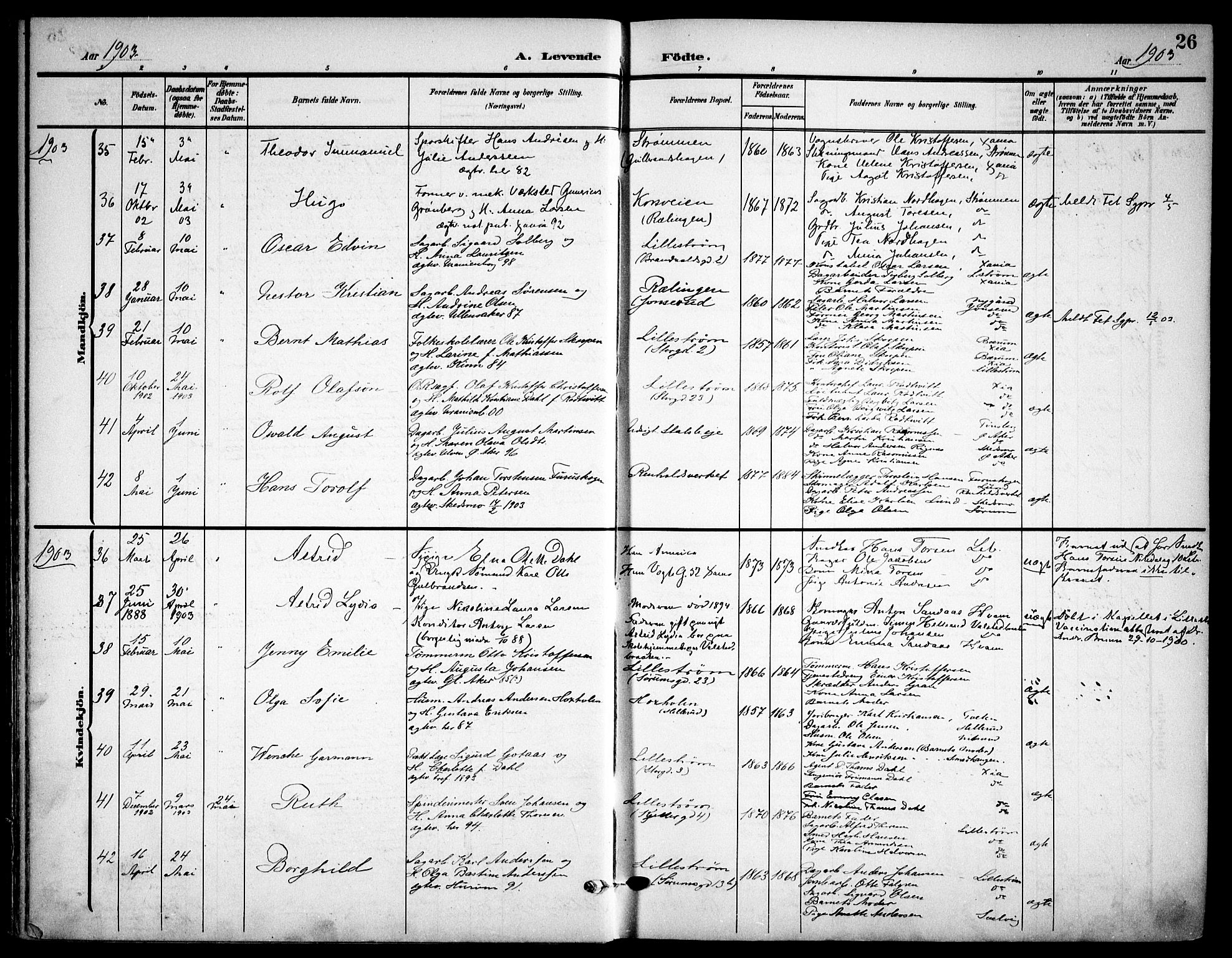Skedsmo prestekontor Kirkebøker, AV/SAO-A-10033a/F/Fa/L0015: Ministerialbok nr. I 15, 1902-1917, s. 26