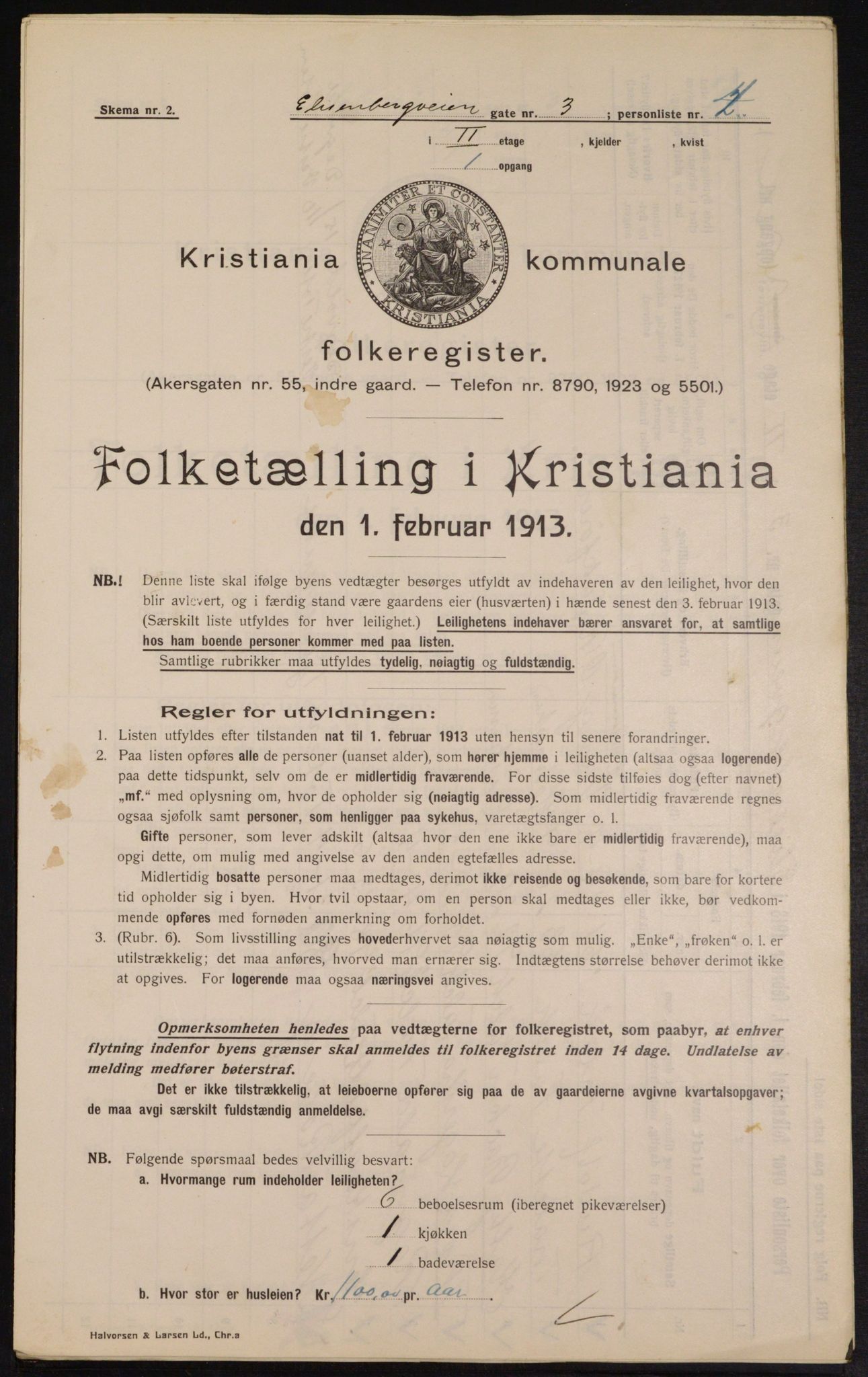 OBA, Kommunal folketelling 1.2.1913 for Kristiania, 1913, s. 20526