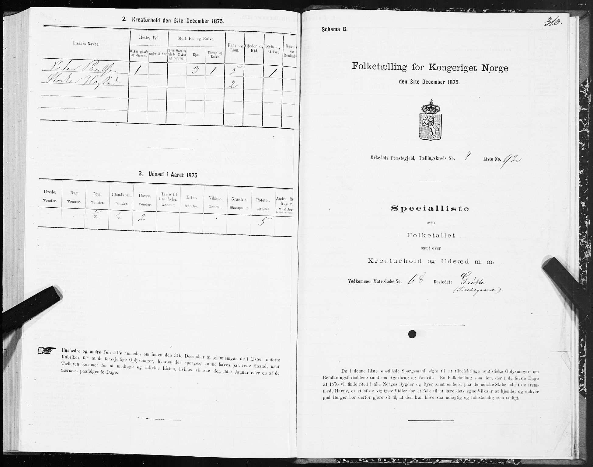 SAT, Folketelling 1875 for 1638P Orkdal prestegjeld, 1875, s. 2310