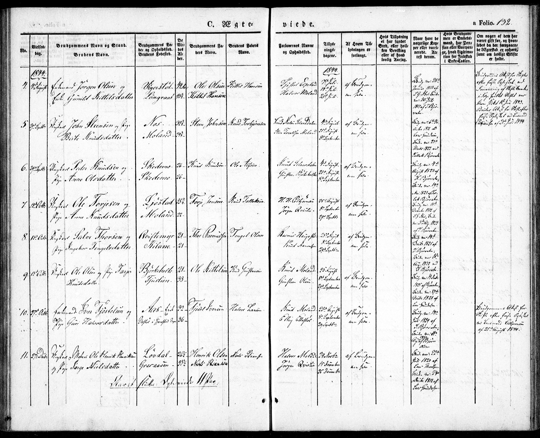 Gjerstad sokneprestkontor, AV/SAK-1111-0014/F/Fa/Fab/L0002: Ministerialbok nr. A 2, 1835-1852, s. 132