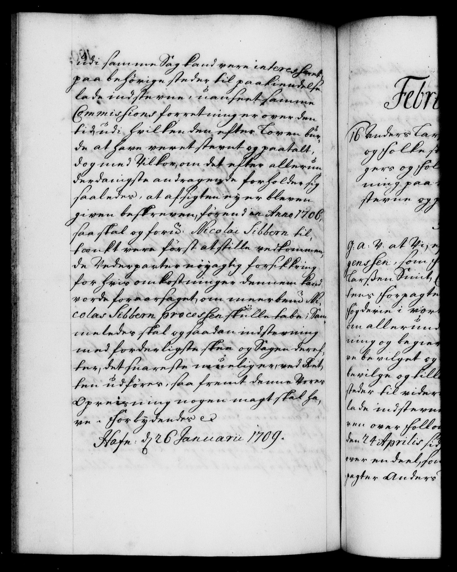 Danske Kanselli 1572-1799, RA/EA-3023/F/Fc/Fca/Fcaa/L0020: Norske registre, 1708-1711, s. 160b