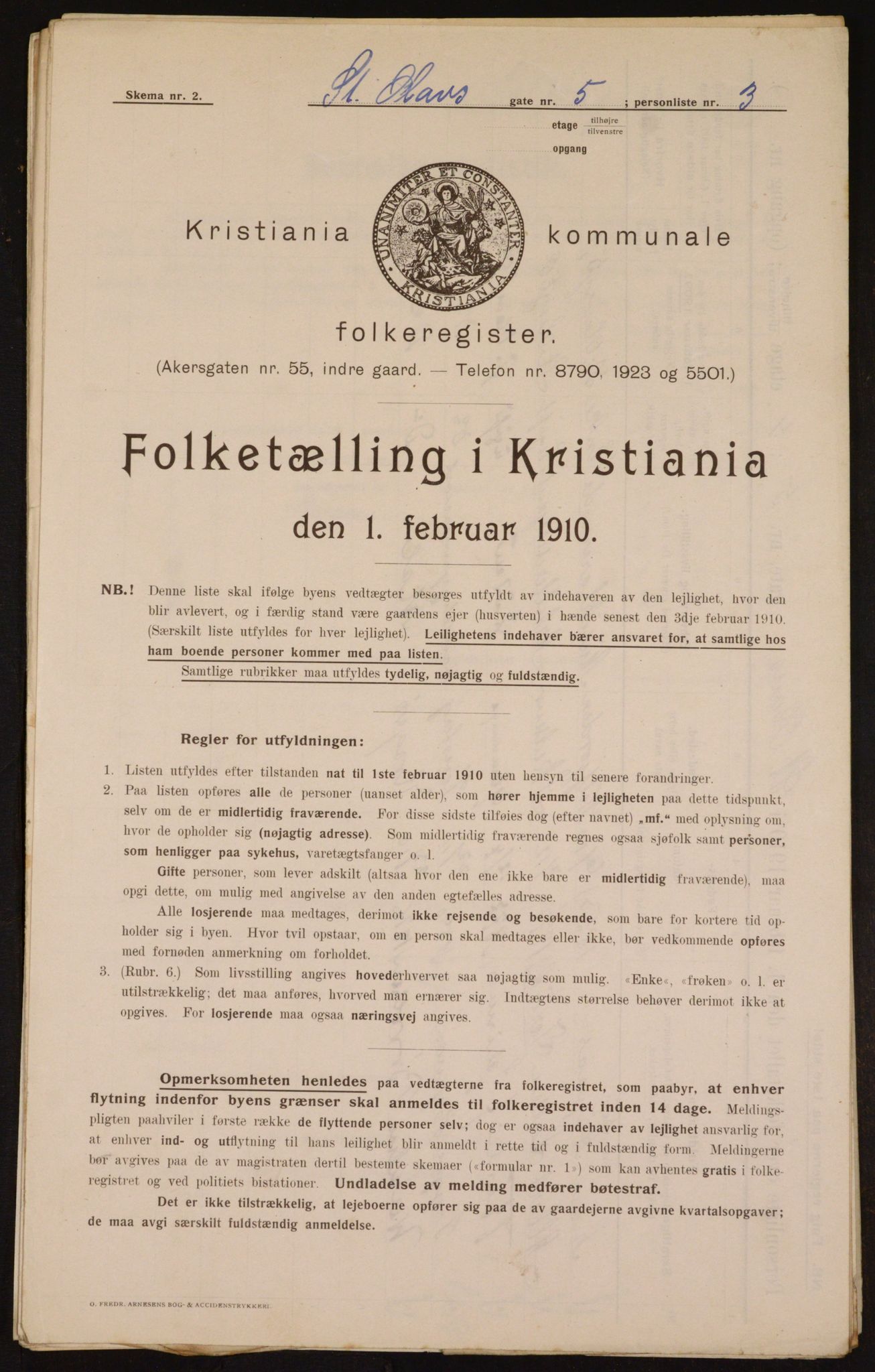 OBA, Kommunal folketelling 1.2.1910 for Kristiania, 1910, s. 84128