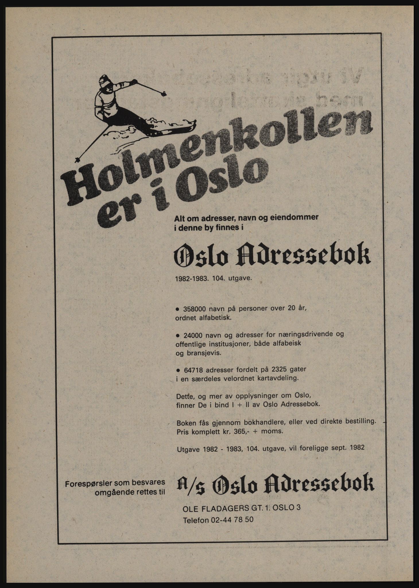 Kristiania/Oslo adressebok, PUBL/-, 1982-1983