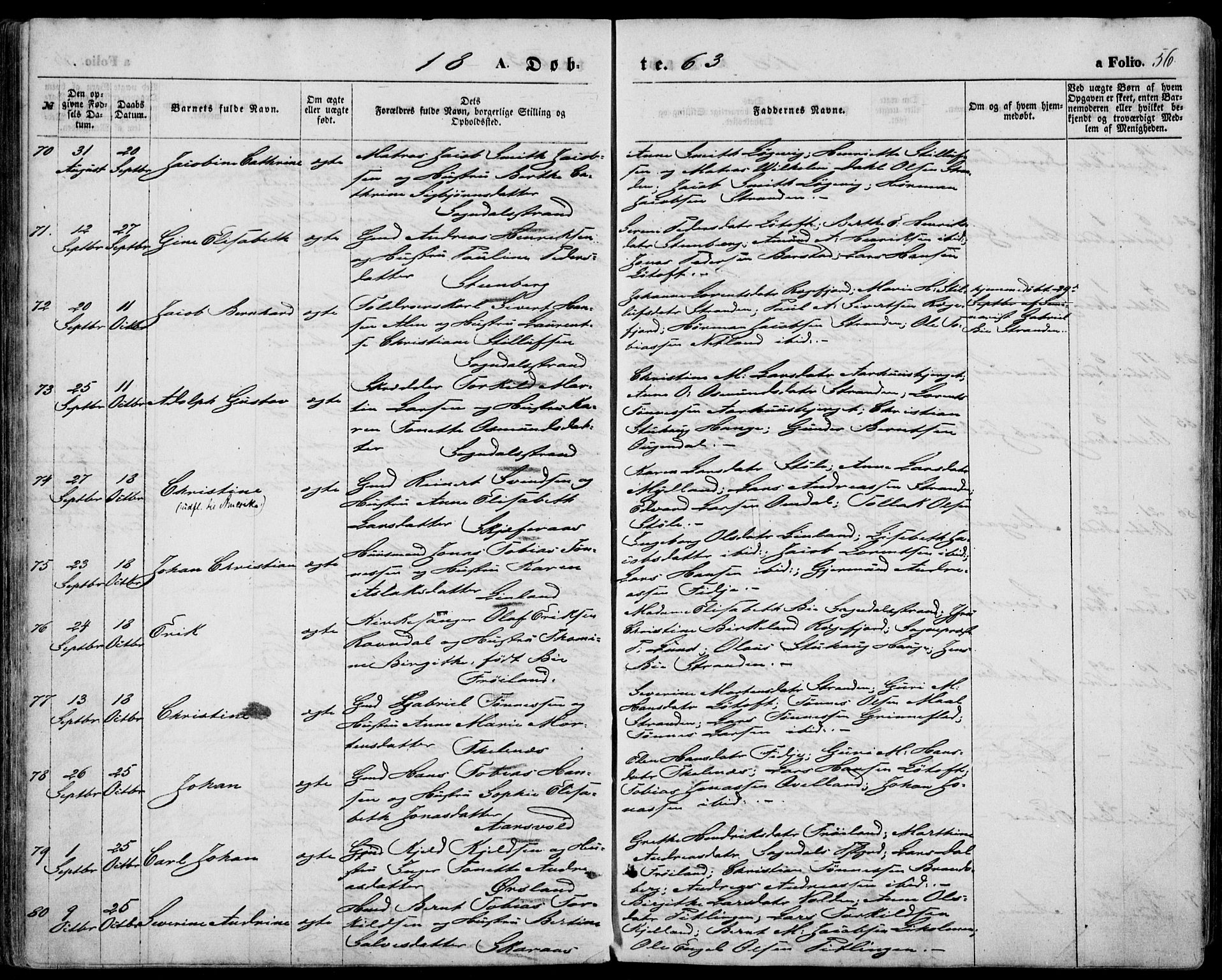 Sokndal sokneprestkontor, AV/SAST-A-101808: Ministerialbok nr. A 9, 1857-1874, s. 56