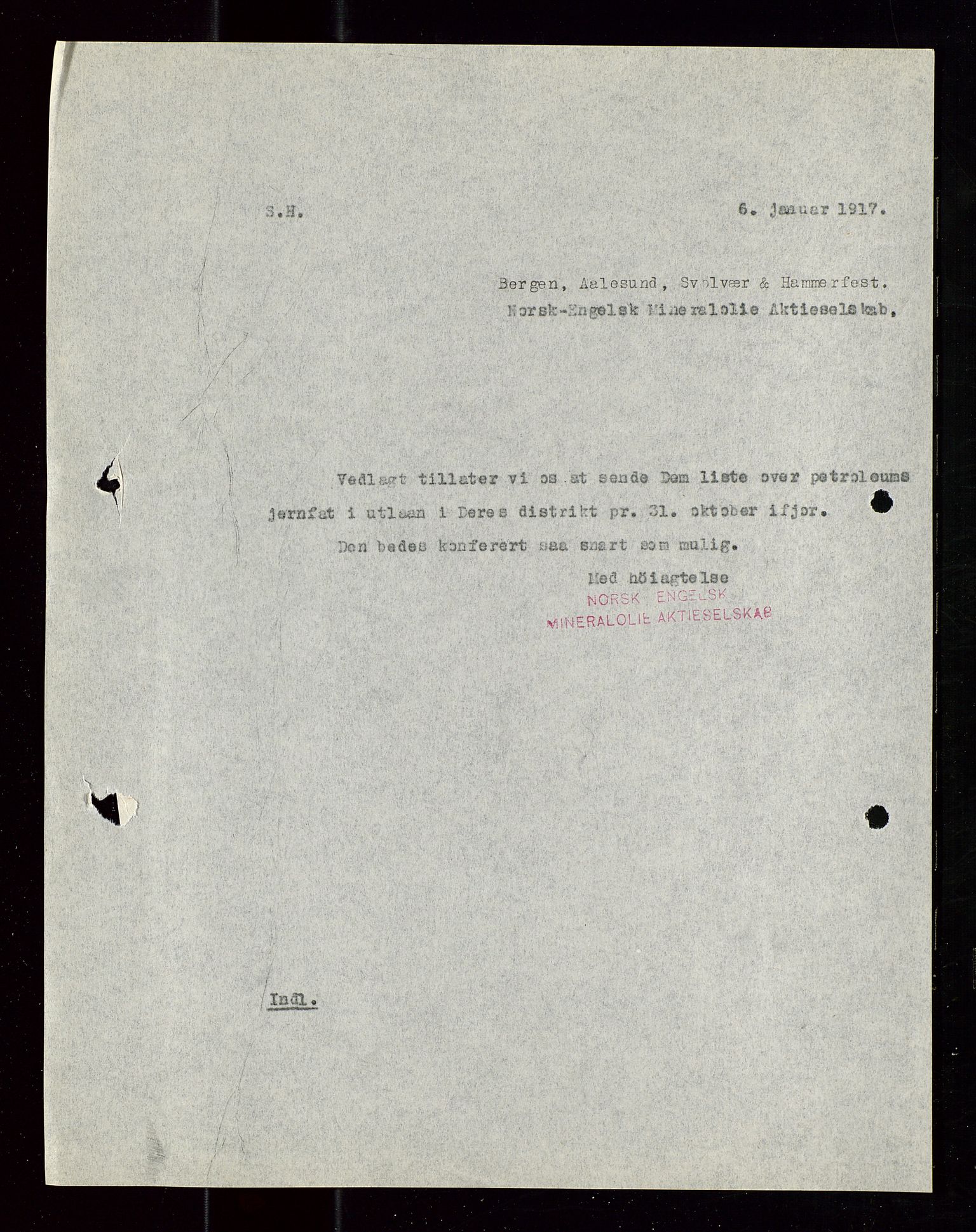 Pa 1521 - A/S Norske Shell, AV/SAST-A-101915/E/Ea/Eaa/L0020: Sjefskorrespondanse, 1917, s. 218