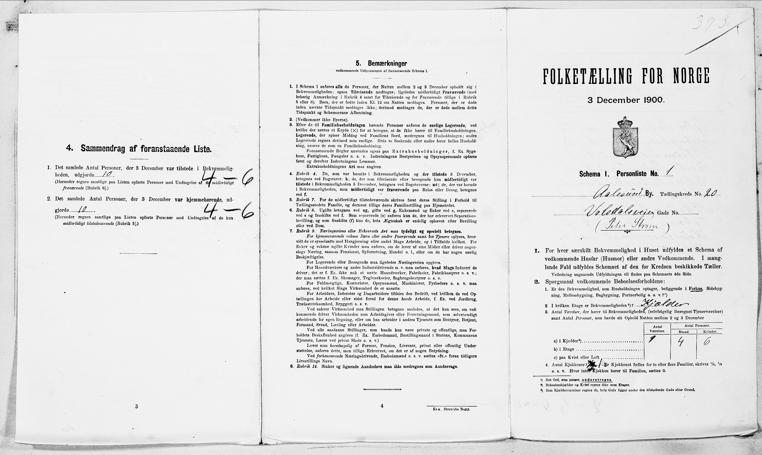 SAT, Folketelling 1900 for 1501 Ålesund kjøpstad, 1900, s. 5063