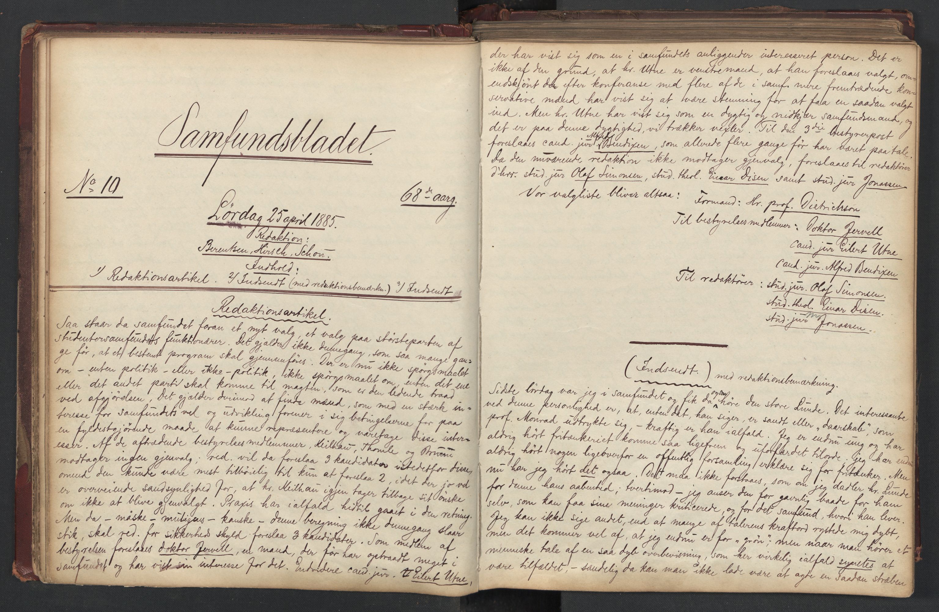 Det Norske Studentersamfund, AV/RA-PA-1322/X/Xa/L0012/0002: -- / Samfundsbladet, 1884-1887, s. 36