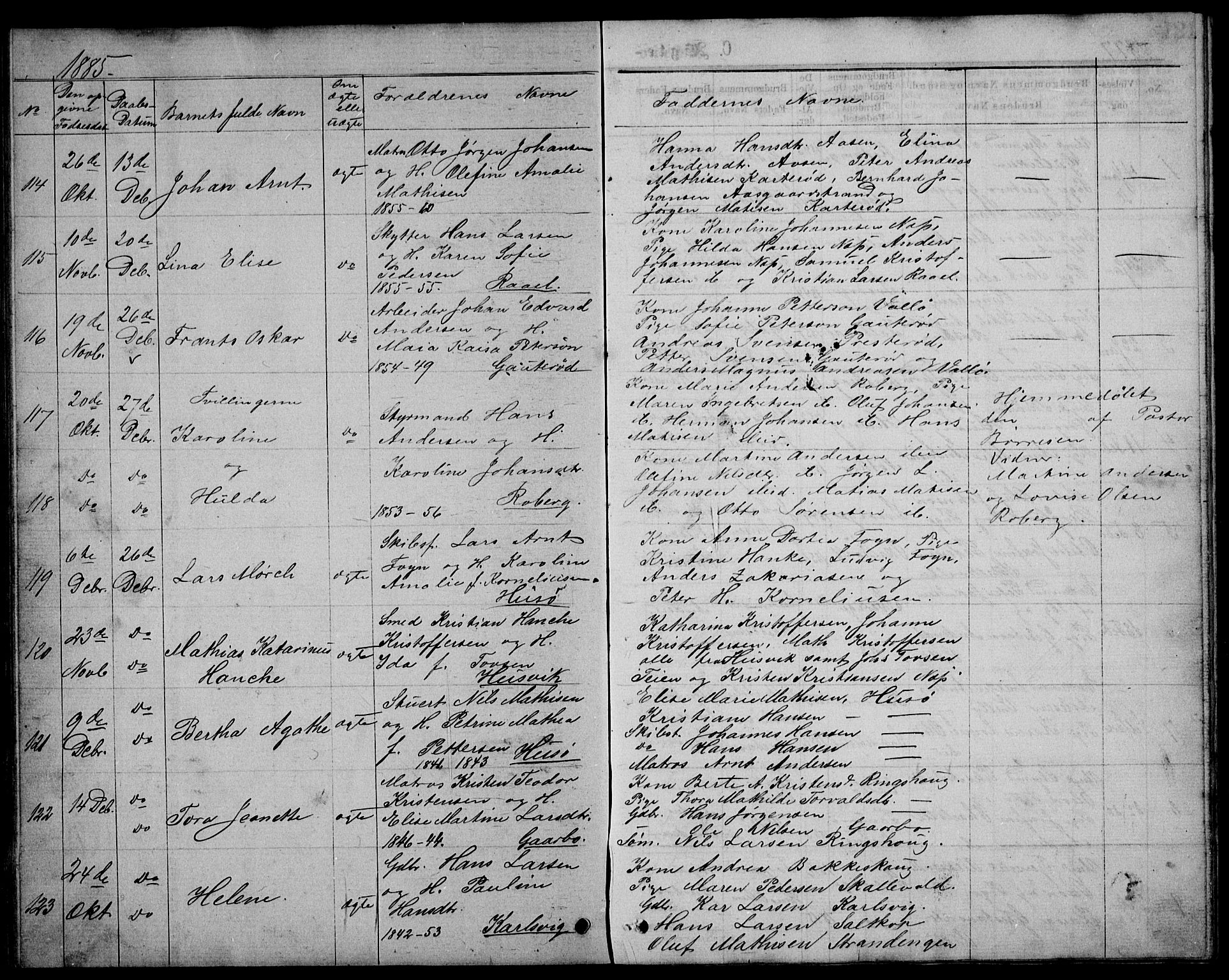Sem kirkebøker, AV/SAKO-A-5/G/Gb/L0001: Klokkerbok nr. II 1, 1877-1885
