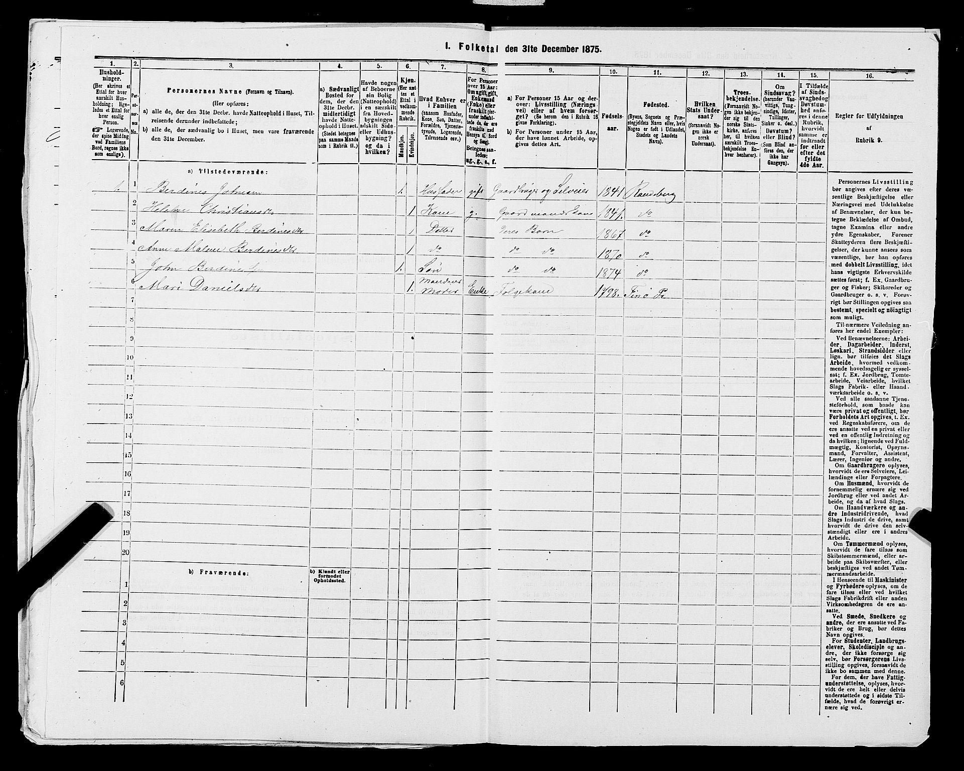 SAST, Folketelling 1875 for 1126P Hetland prestegjeld, 1875, s. 1793