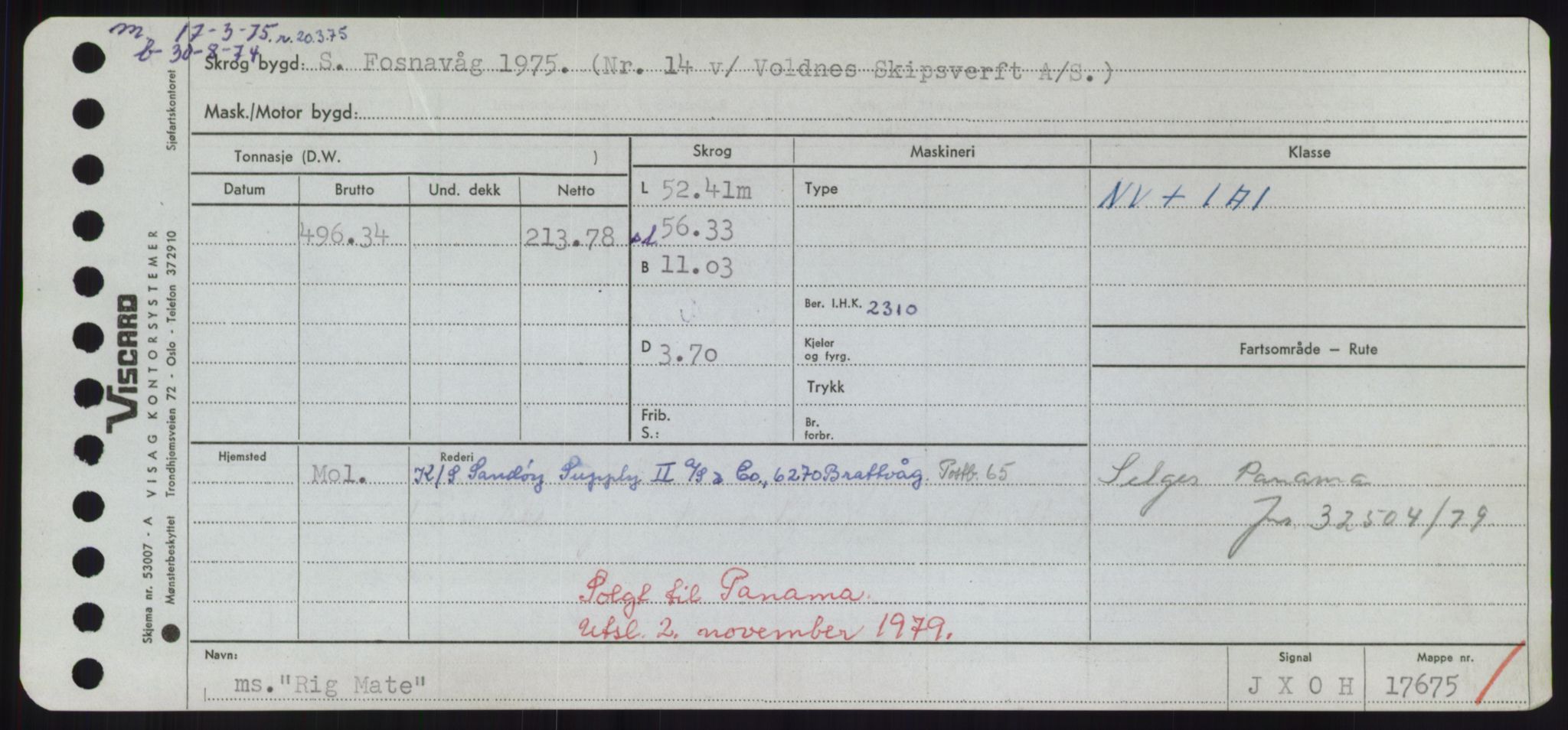 Sjøfartsdirektoratet med forløpere, Skipsmålingen, RA/S-1627/H/Hd/L0030: Fartøy, Q-Riv, s. 491