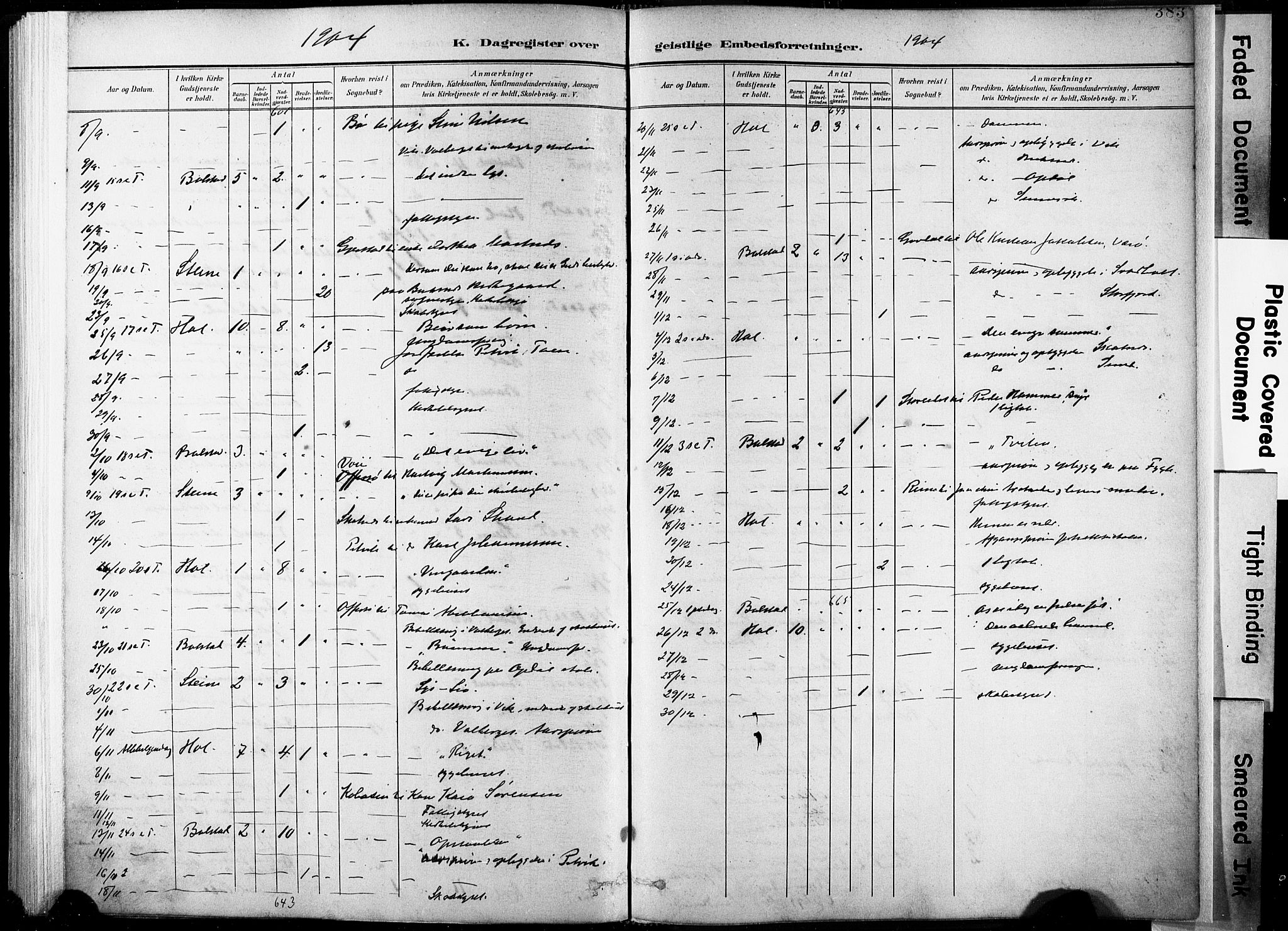 Ministerialprotokoller, klokkerbøker og fødselsregistre - Nordland, AV/SAT-A-1459/881/L1151: Ministerialbok nr. 881A04, 1899-1907, s. 383