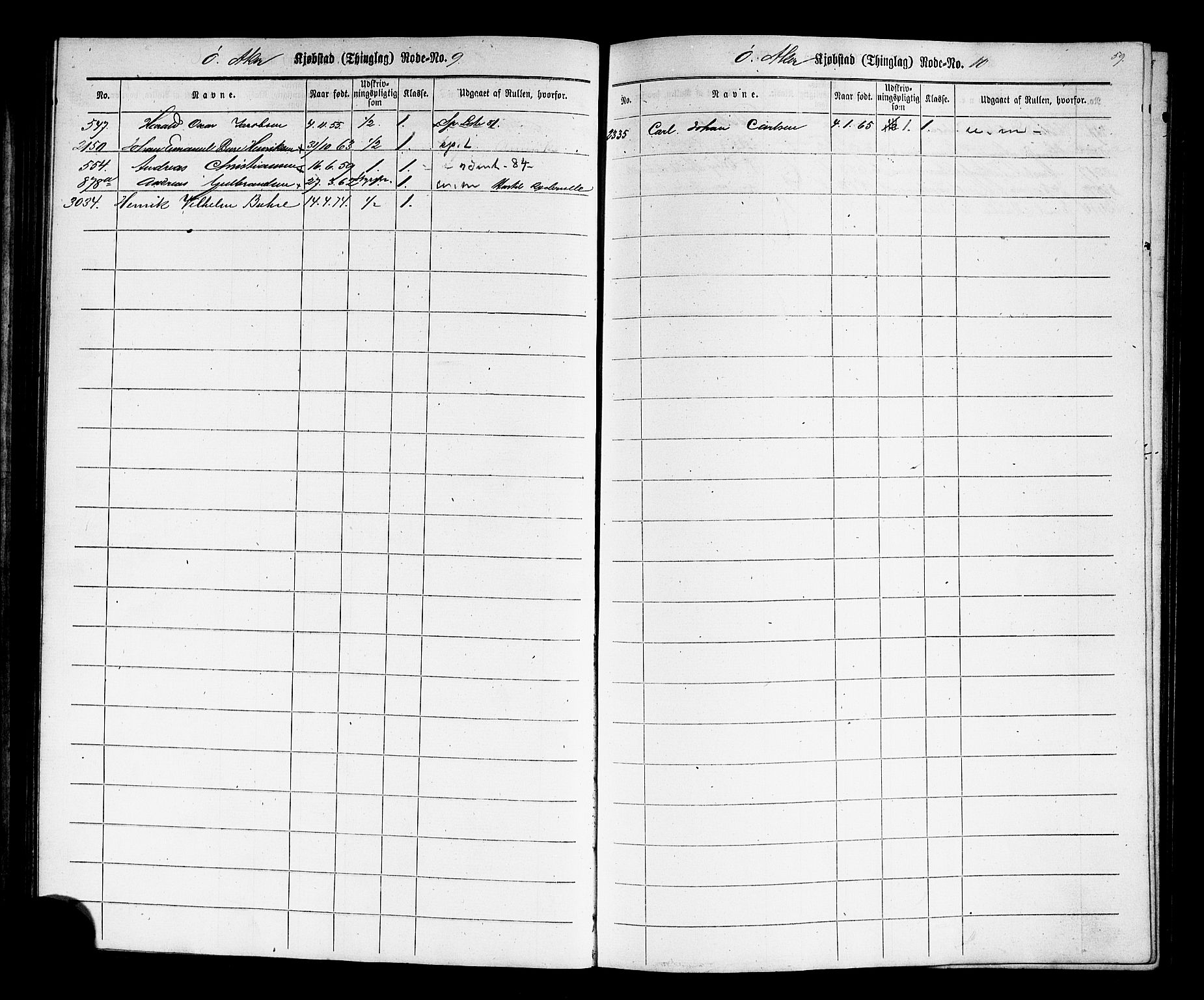 Oslo mønstringskontor, AV/SAO-A-10569g/F/Fc/Fcc/L0001: Utskrivningsregisterrulle, 1860-1890, s. 62