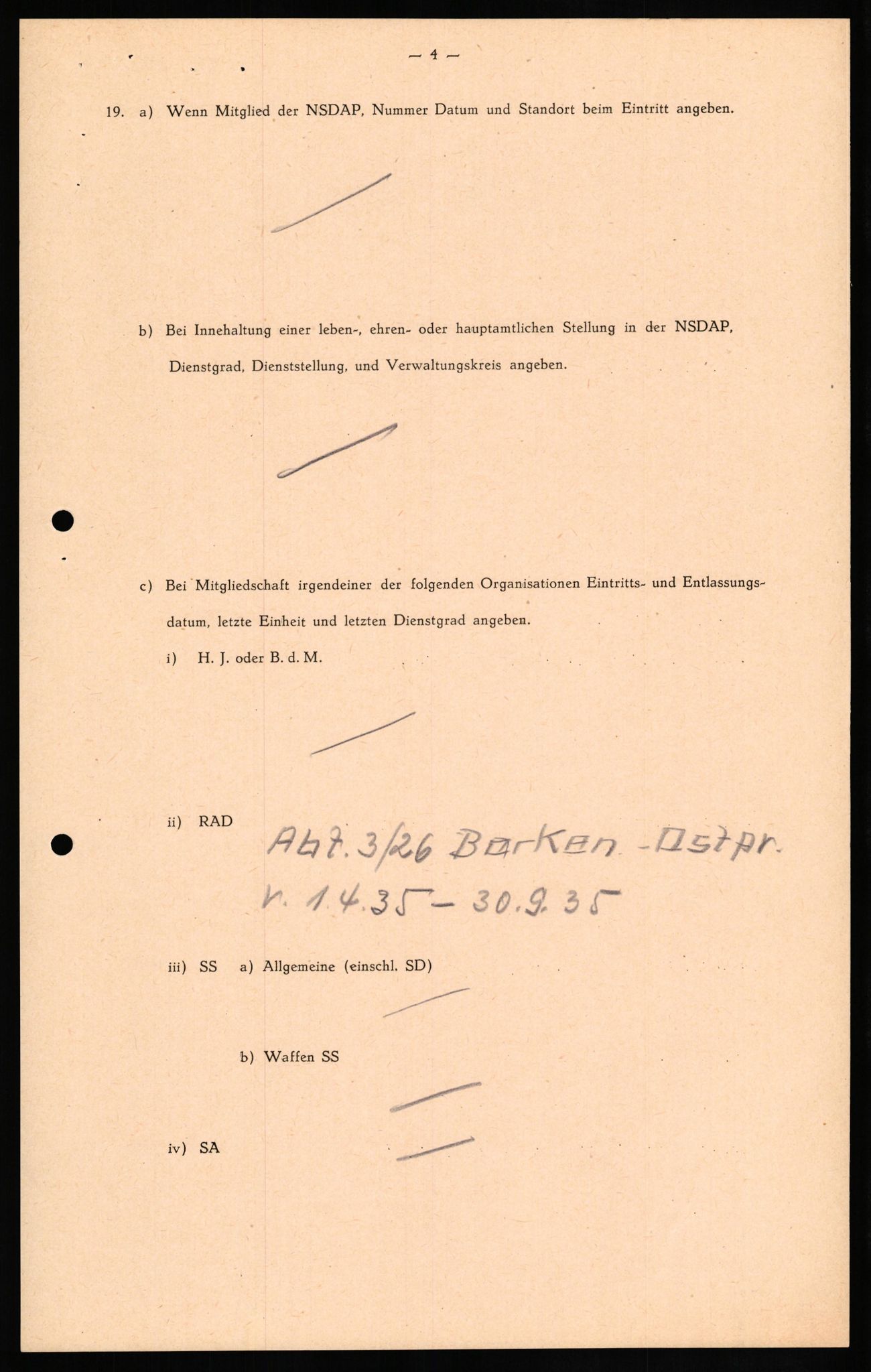 Forsvaret, Forsvarets overkommando II, AV/RA-RAFA-3915/D/Db/L0021: CI Questionaires. Tyske okkupasjonsstyrker i Norge. Tyskere., 1945-1946, s. 253