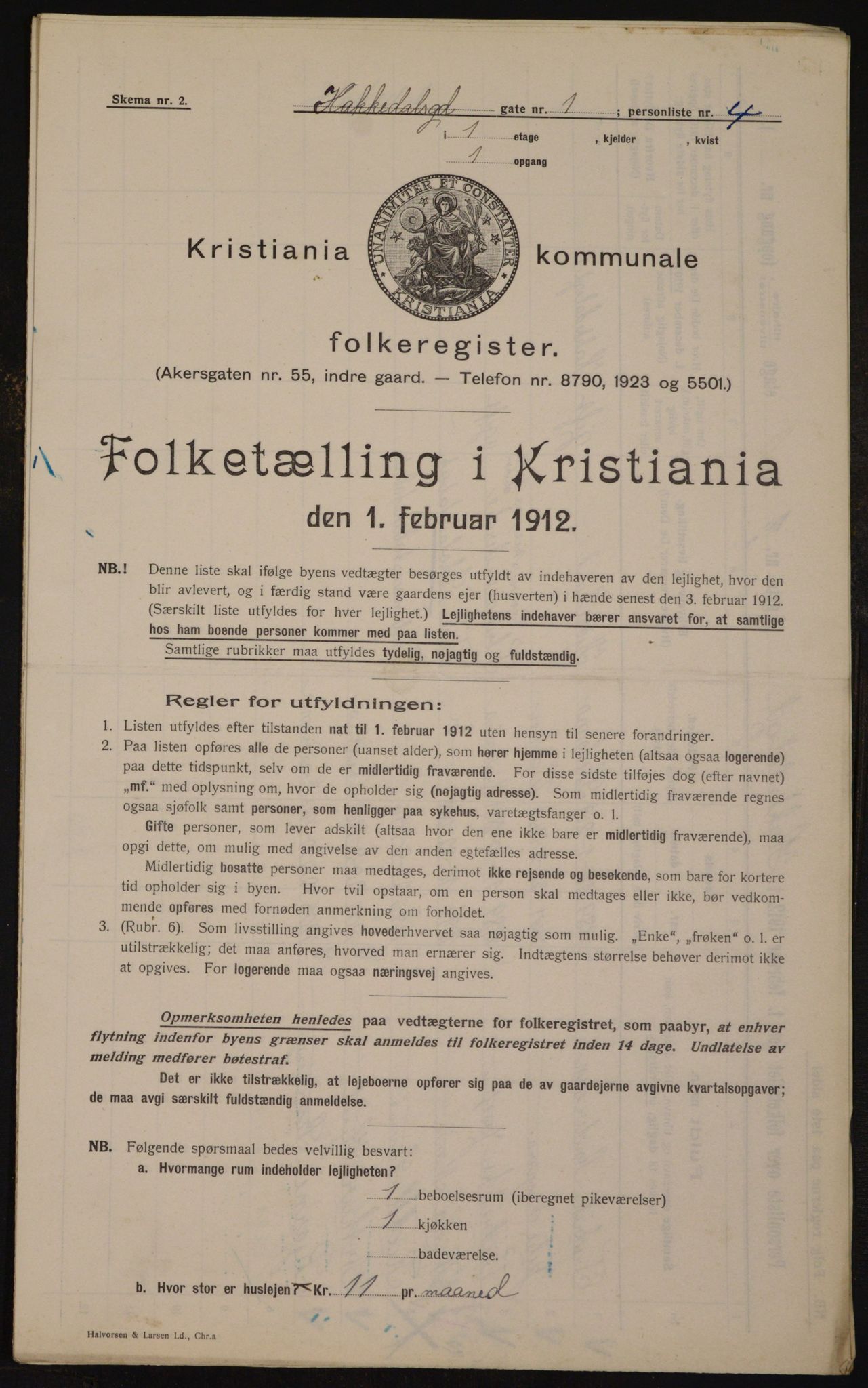 OBA, Kommunal folketelling 1.2.1912 for Kristiania, 1912, s. 34021