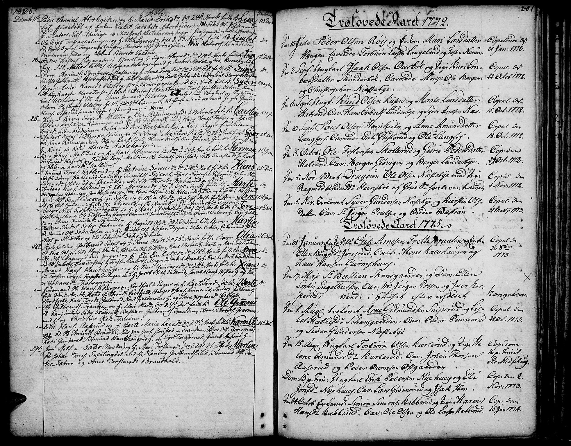 Vinger prestekontor, AV/SAH-PREST-024/H/Ha/Haa/L0005: Ministerialbok nr. 5, 1772-1813, s. 201