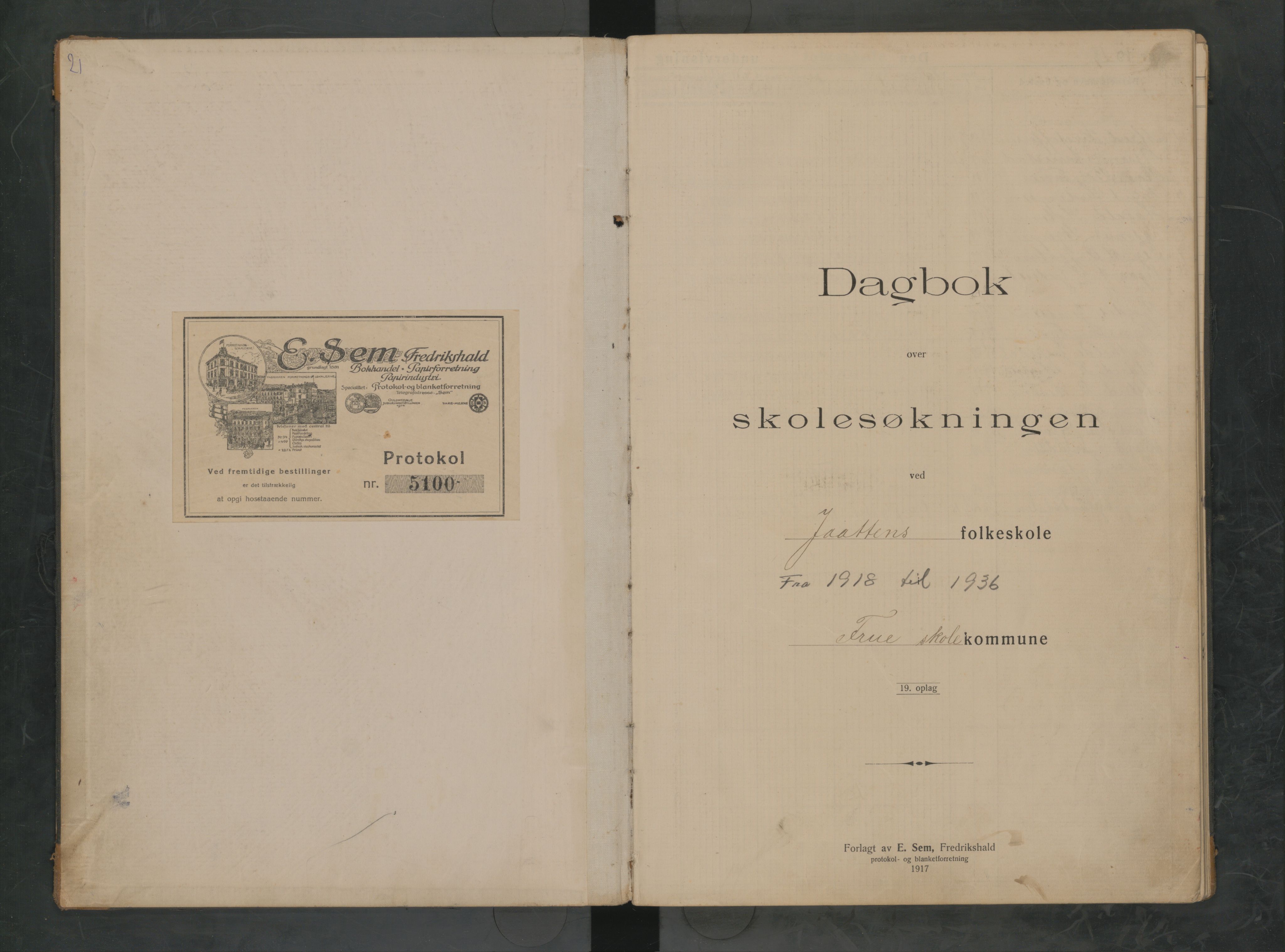 Hetland kommune. Jåtten skole, BYST/A-0148/G/Ga/L0003: Dagbok , 1918-1936