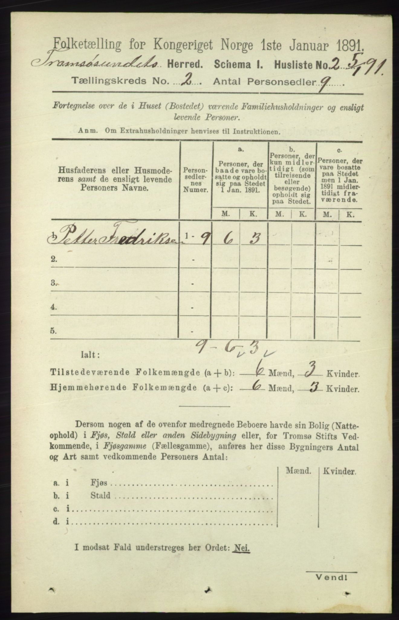 RA, Folketelling 1891 for 1934 Tromsøysund herred, 1891, s. 514