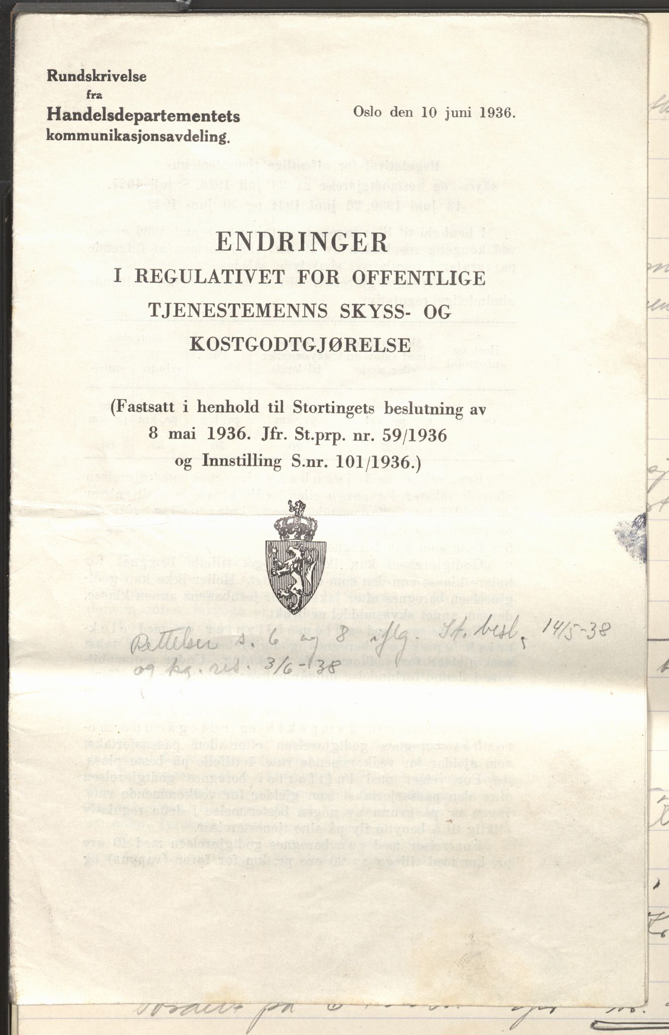 Fiskeridirektoratet - 1 Adm. ledelse - 16 De fiskerikyndige konsulenter, AV/SAB-A-2007/F/Fb/L0005: Regnskap for fiskeristasjon i Ny-Ålesund, 1935-1939, s. 19