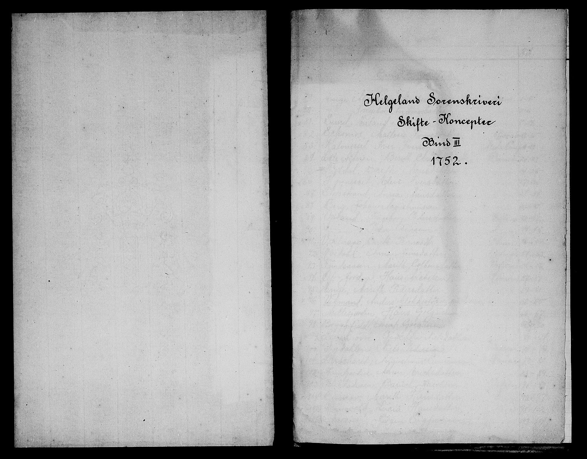 Helgeland sorenskriveri, SAT/A-0004/3/3A/L0027: Konseptprotokoll 12, 1752