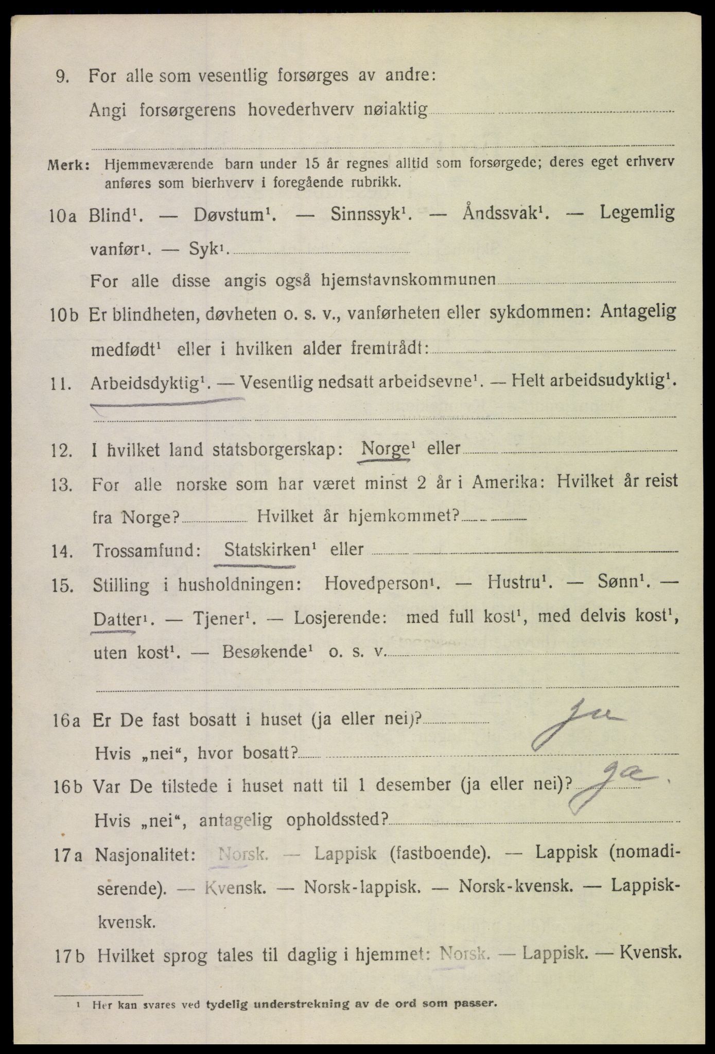 SAT, Folketelling 1920 for 1864 Gimsøy herred, 1920, s. 2830