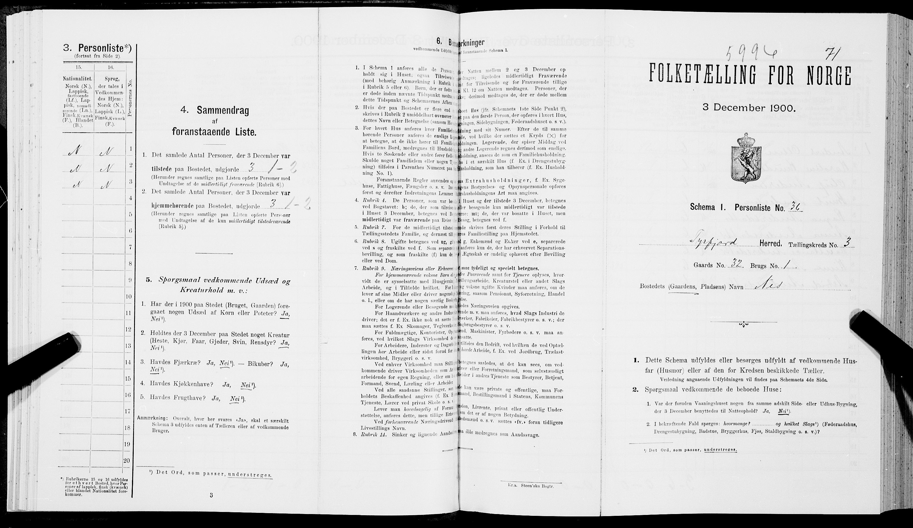 SAT, Folketelling 1900 for 1850 Tysfjord herred, 1900, s. 367