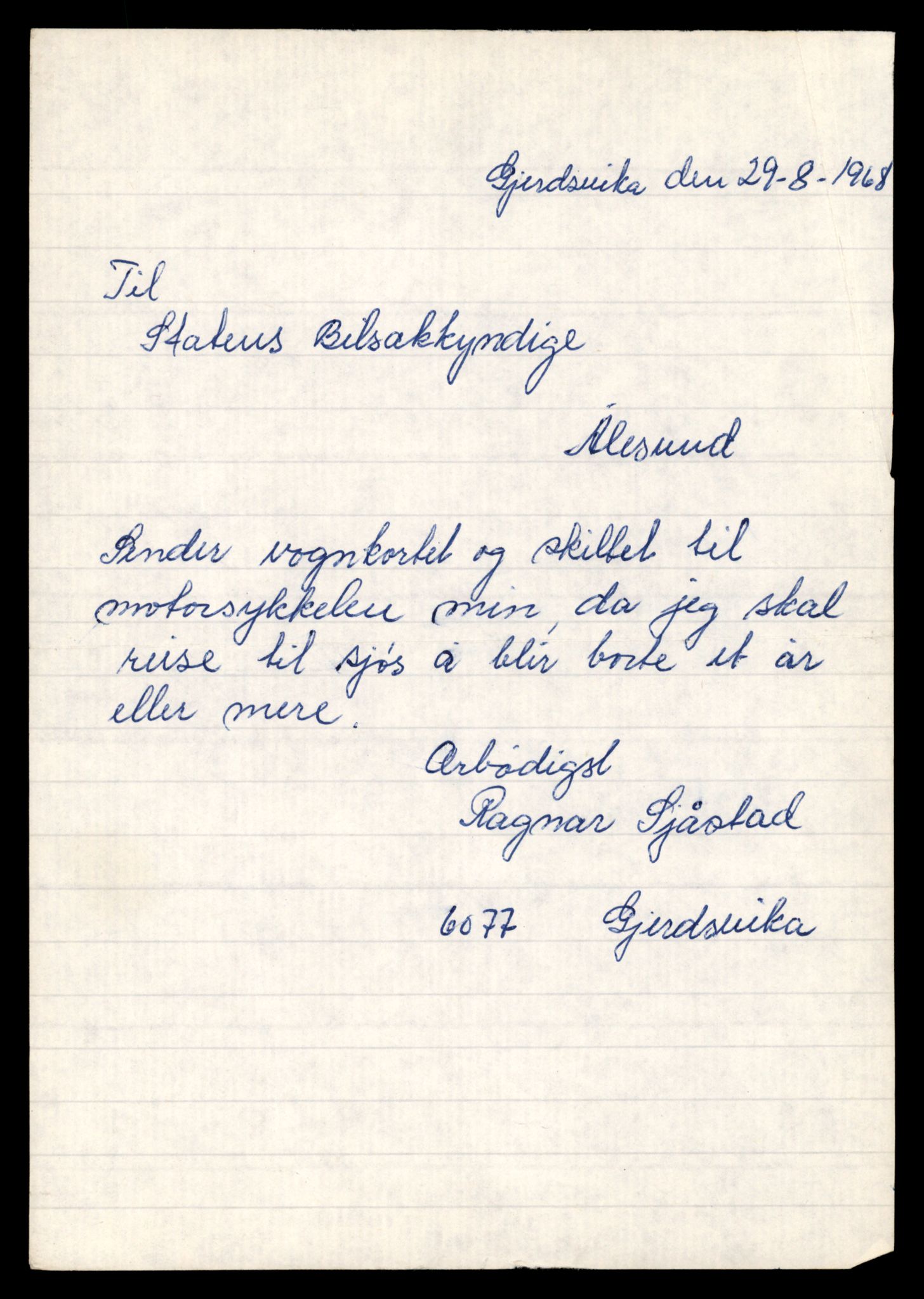 Møre og Romsdal vegkontor - Ålesund trafikkstasjon, AV/SAT-A-4099/F/Fe/L0040: Registreringskort for kjøretøy T 13531 - T 13709, 1927-1998, s. 2967
