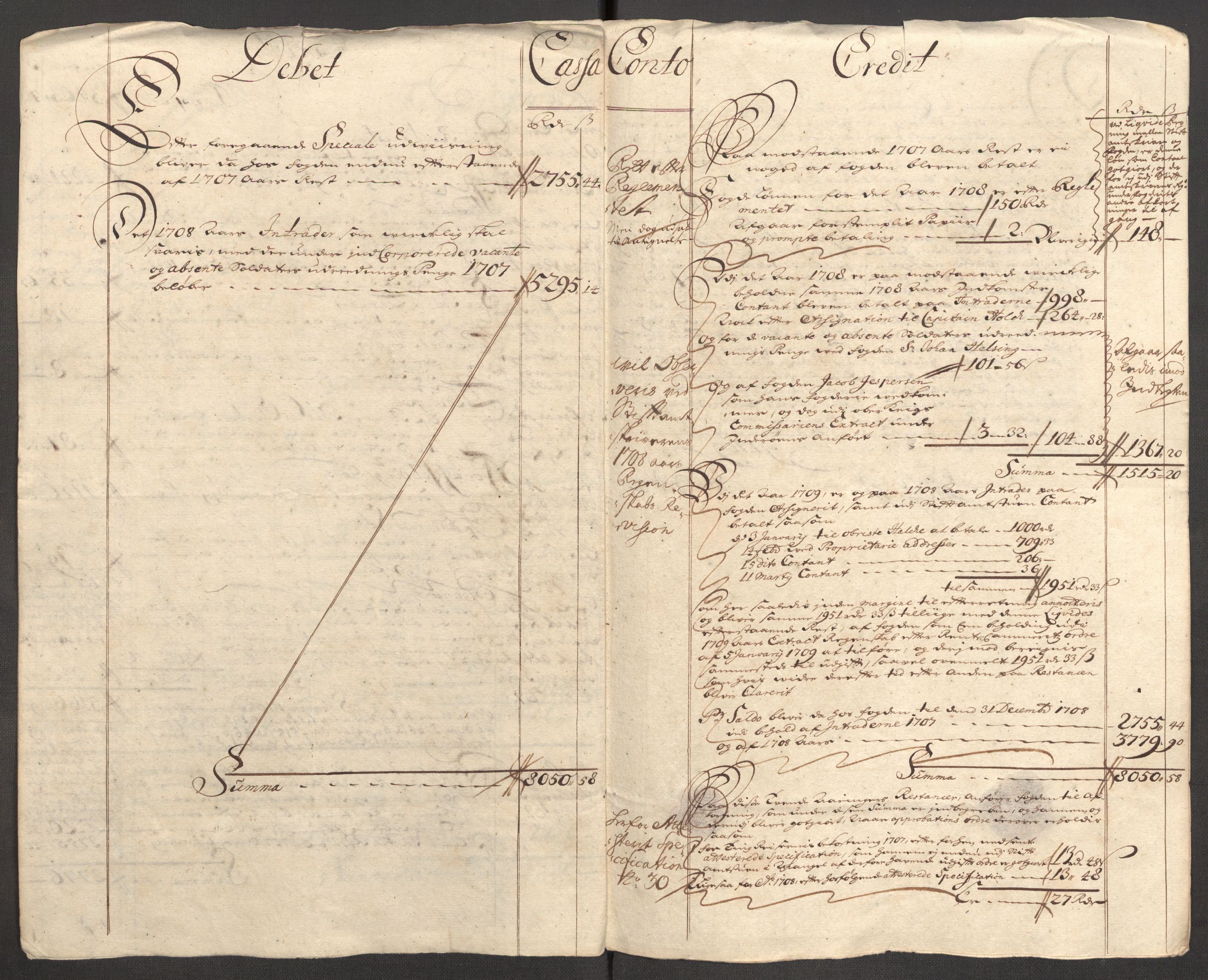 Rentekammeret inntil 1814, Reviderte regnskaper, Fogderegnskap, RA/EA-4092/R63/L4316: Fogderegnskap Inderøy, 1708, s. 21