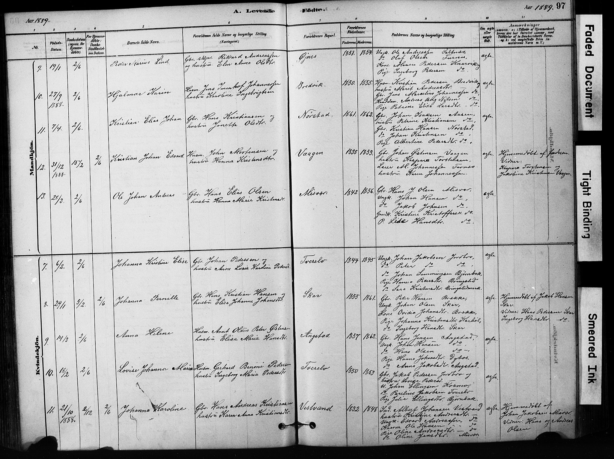 Ministerialprotokoller, klokkerbøker og fødselsregistre - Nordland, AV/SAT-A-1459/852/L0754: Klokkerbok nr. 852C05, 1878-1894, s. 97